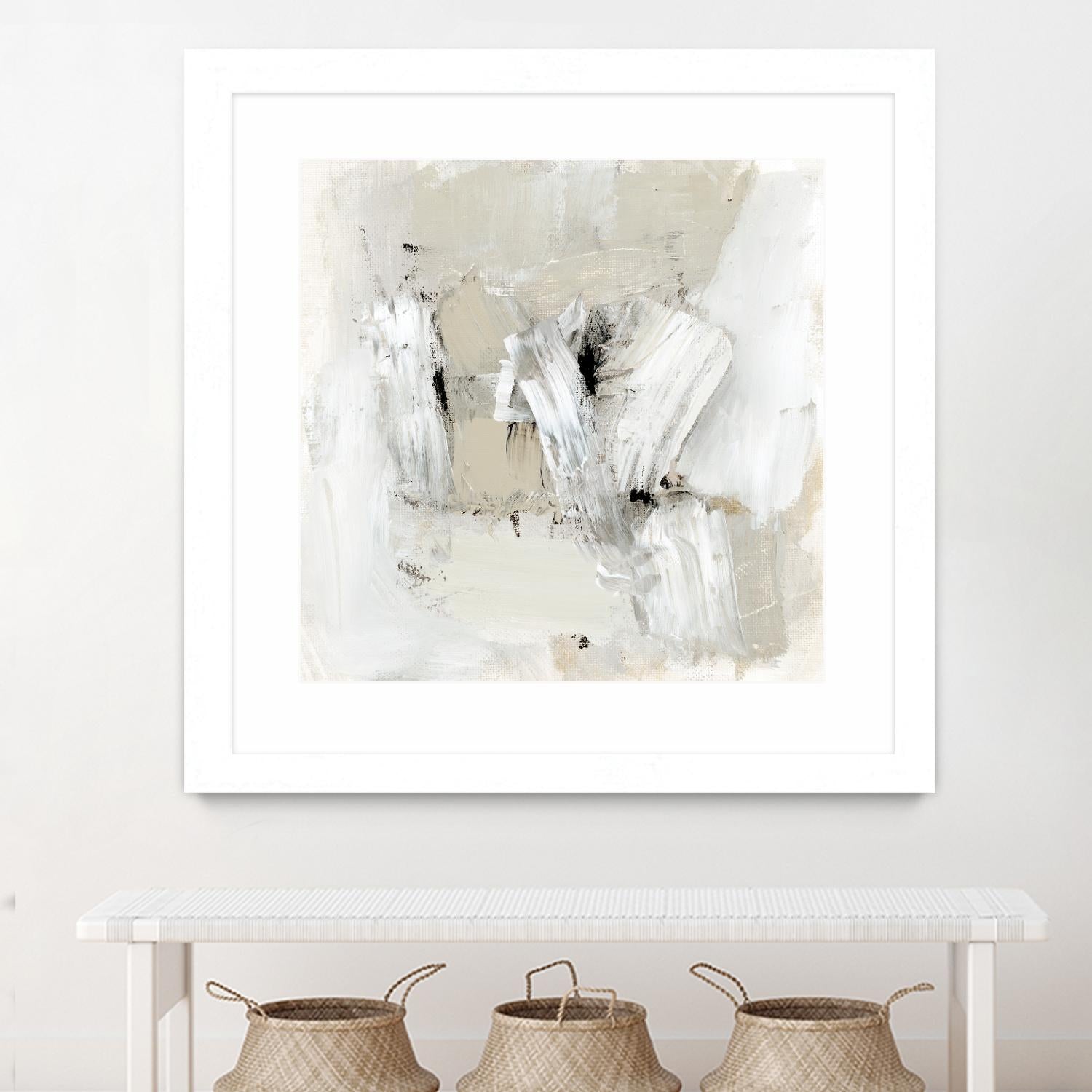 Neutral Brushstrokes I by Victoria Barnes on GIANT ART - beige abstract abstract