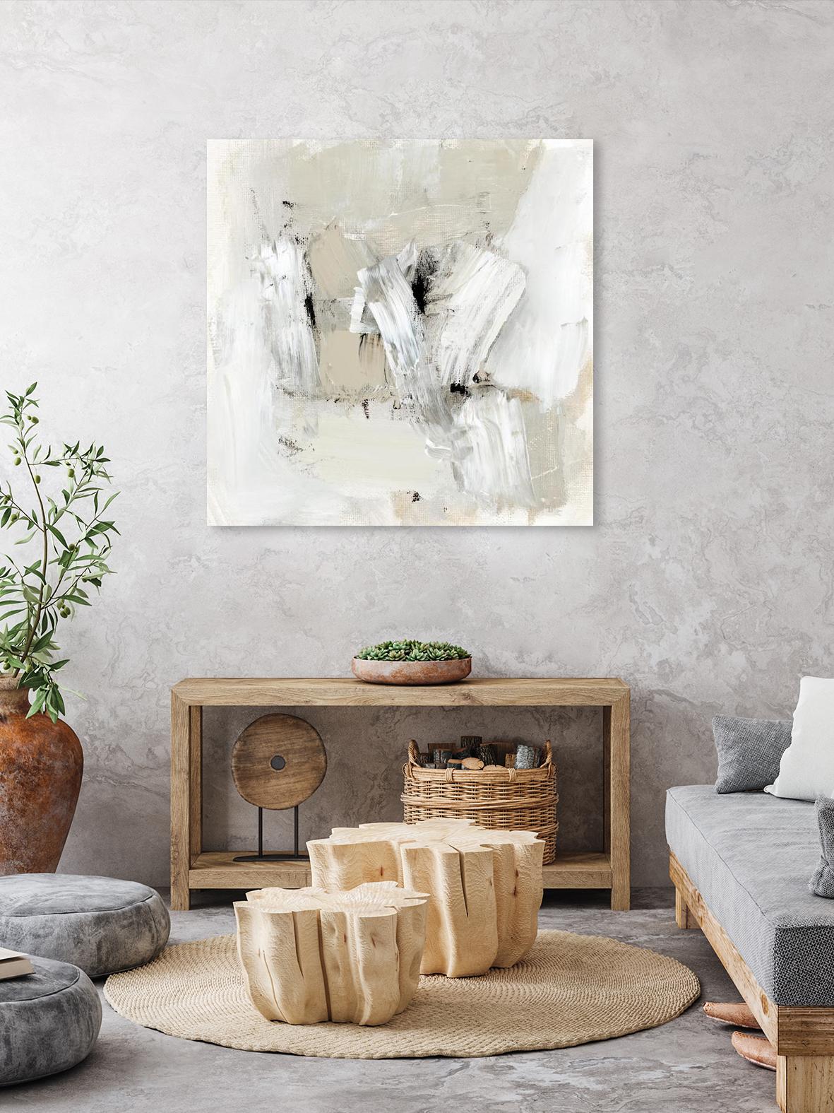 Neutral Brushstrokes I by Victoria Barnes on GIANT ART - beige abstract abstract