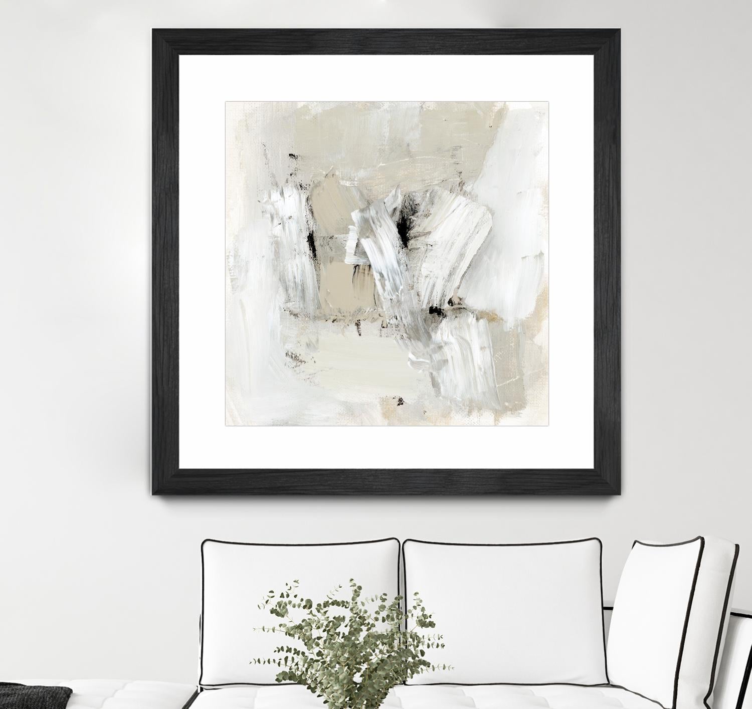Neutral Brushstrokes I by Victoria Barnes on GIANT ART - beige abstract abstract