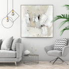 Neutral Brushstrokes I by Victoria Barnes on GIANT ART - beige abstract abstract