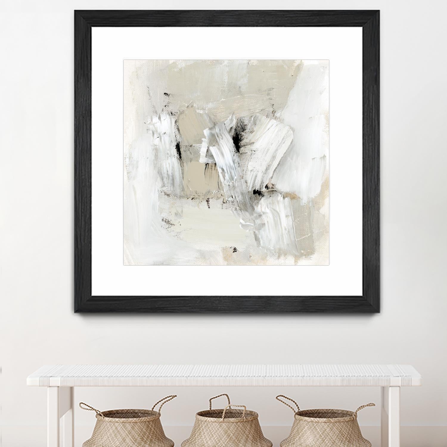 Neutral Brushstrokes I by Victoria Barnes on GIANT ART - beige abstract abstract