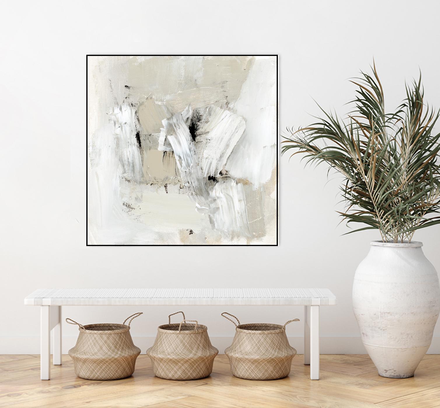 Neutral Brushstrokes I by Victoria Barnes on GIANT ART - beige abstract abstract