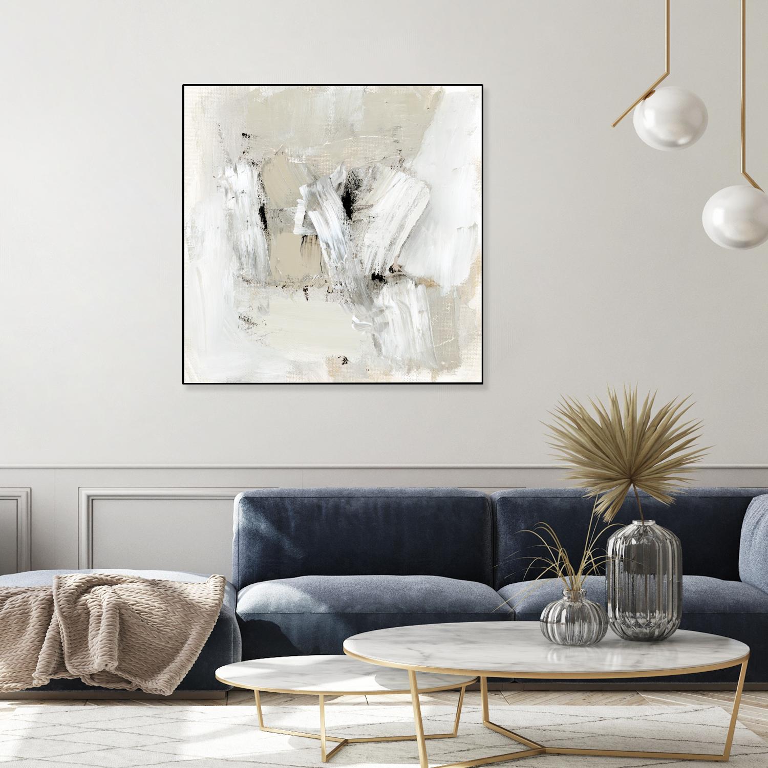 Neutral Brushstrokes I by Victoria Barnes on GIANT ART - beige abstract abstract
