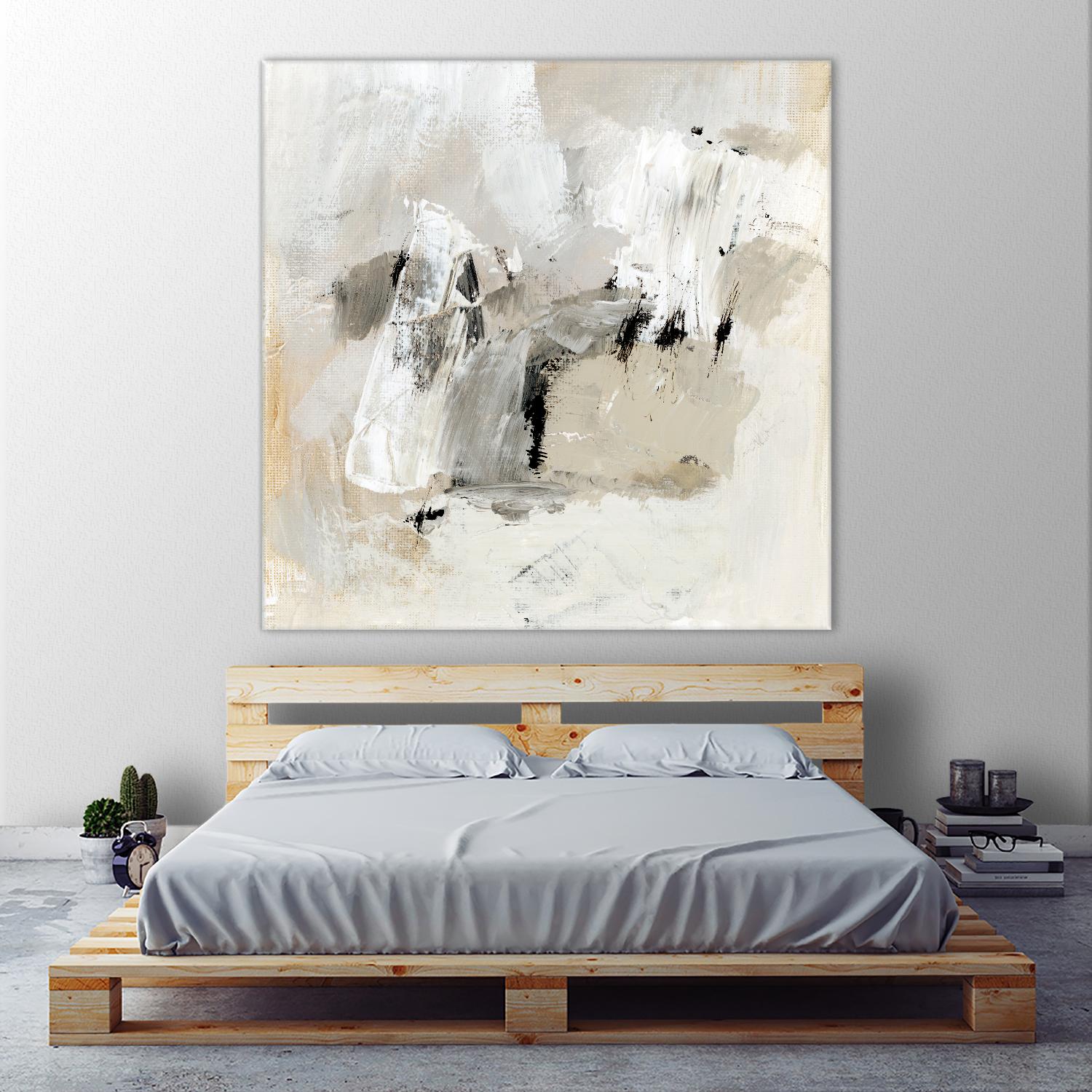 Neutral Brushstrokes II by Victoria Barnes on GIANT ART - beige abstract abstract