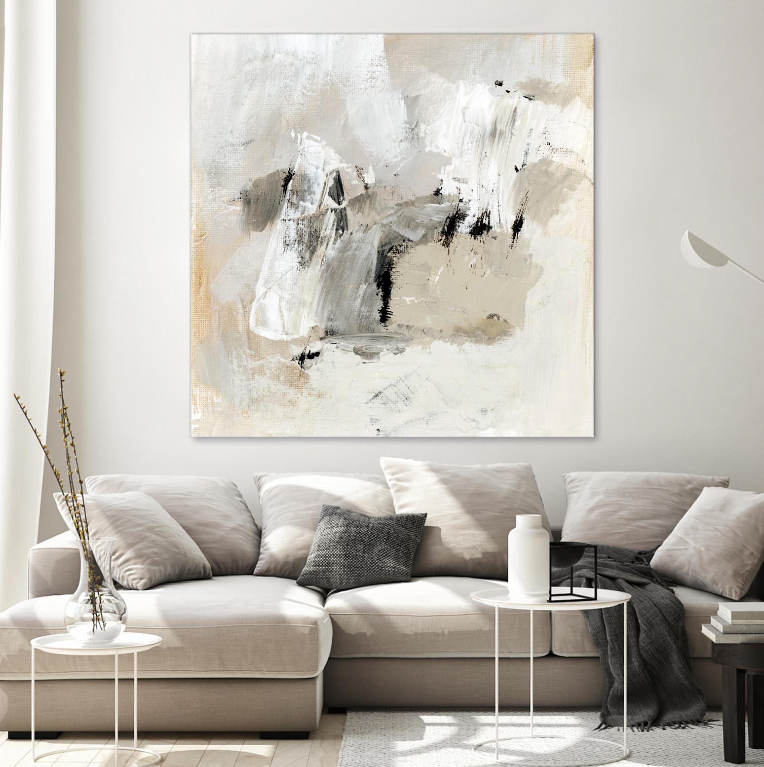 Neutral Brushstrokes II by Victoria Barnes on GIANT ART - beige abstract abstract