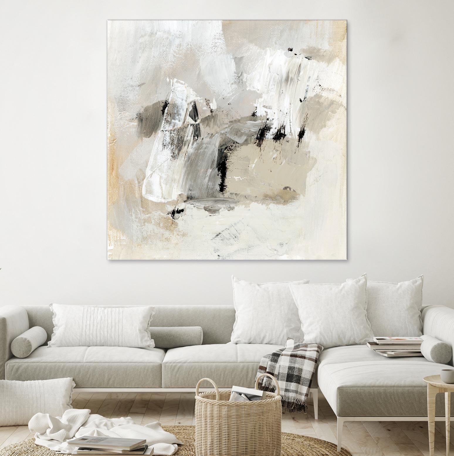 Neutral Brushstrokes II by Victoria Barnes on GIANT ART - beige abstract abstract