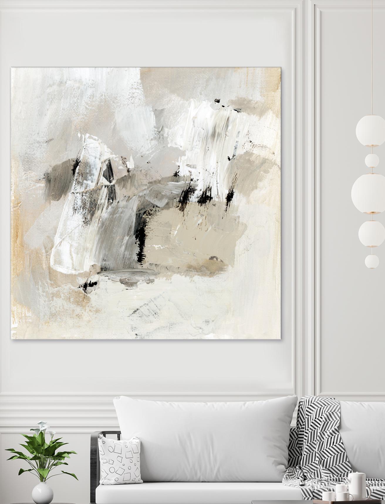 Neutral Brushstrokes II by Victoria Barnes on GIANT ART - beige abstract abstract