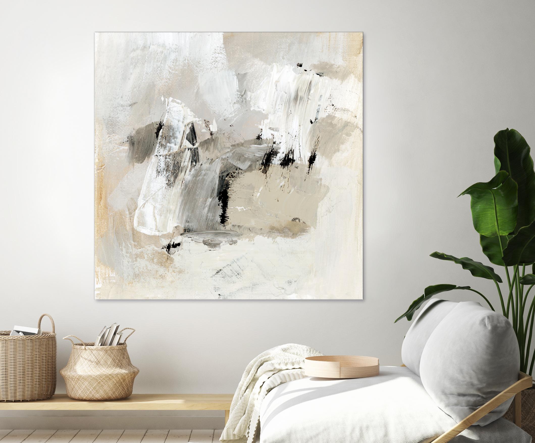 Neutral Brushstrokes II by Victoria Barnes on GIANT ART - beige abstract abstract
