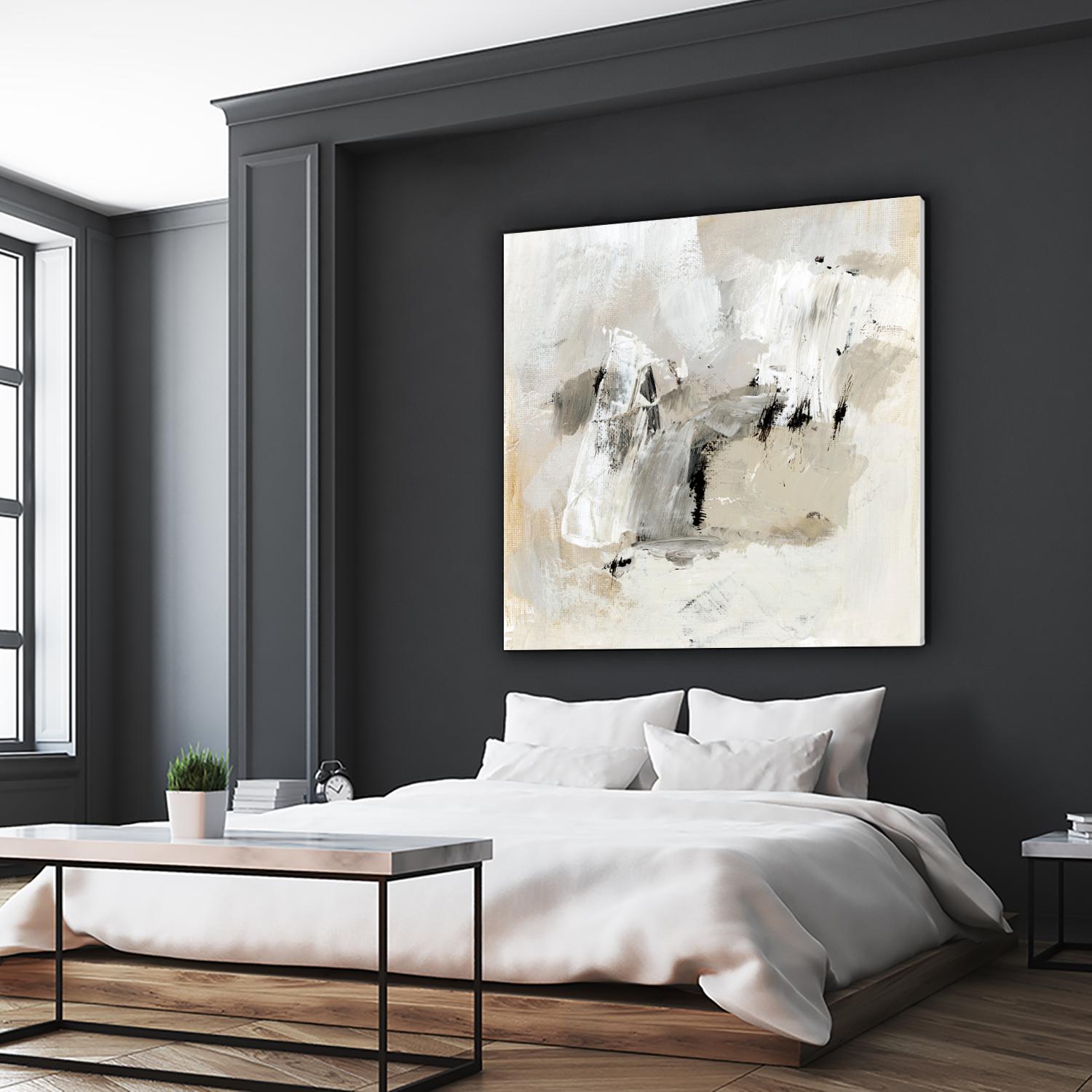 Neutral Brushstrokes II by Victoria Barnes on GIANT ART - beige abstract abstract