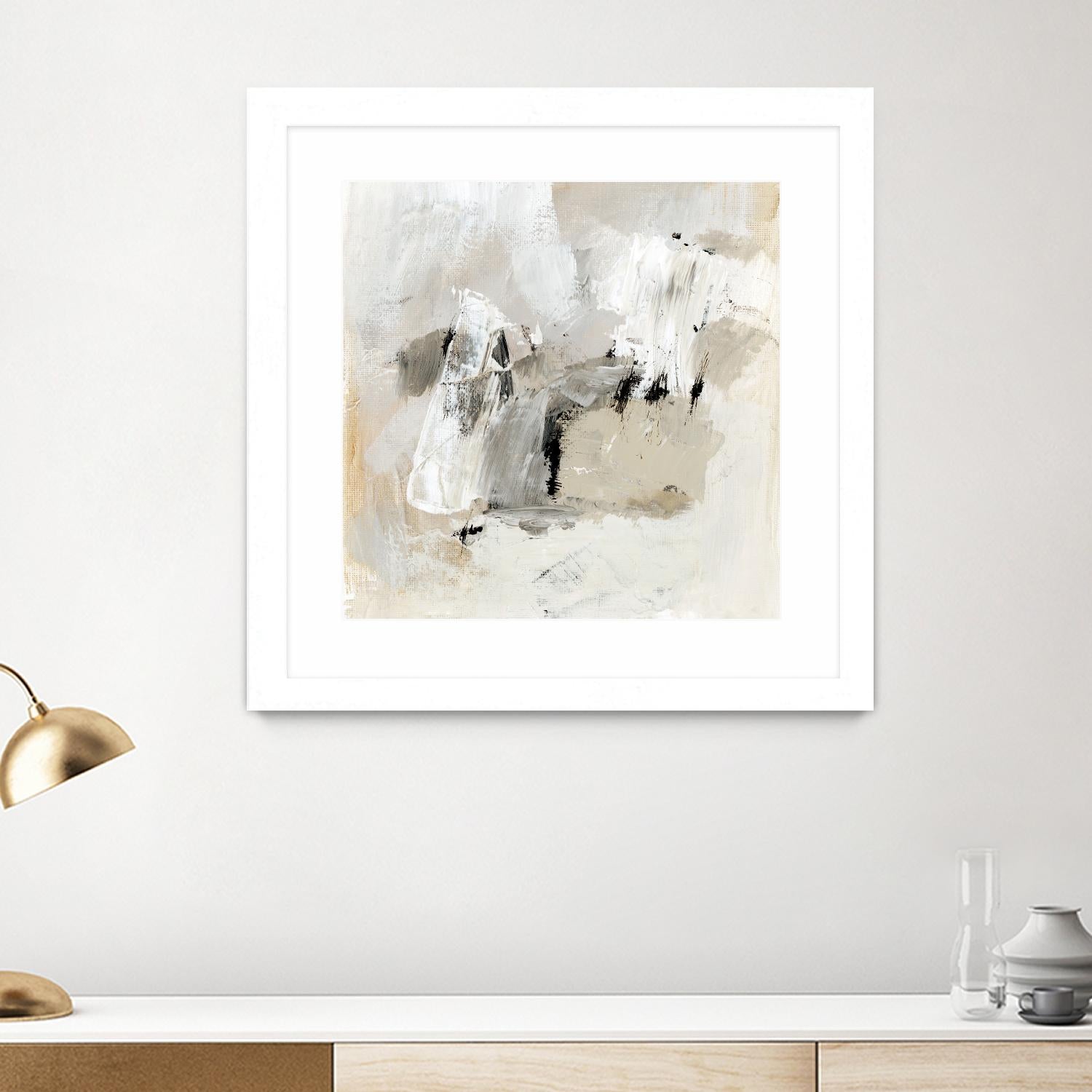 Neutral Brushstrokes II by Victoria Barnes on GIANT ART - beige abstract abstract