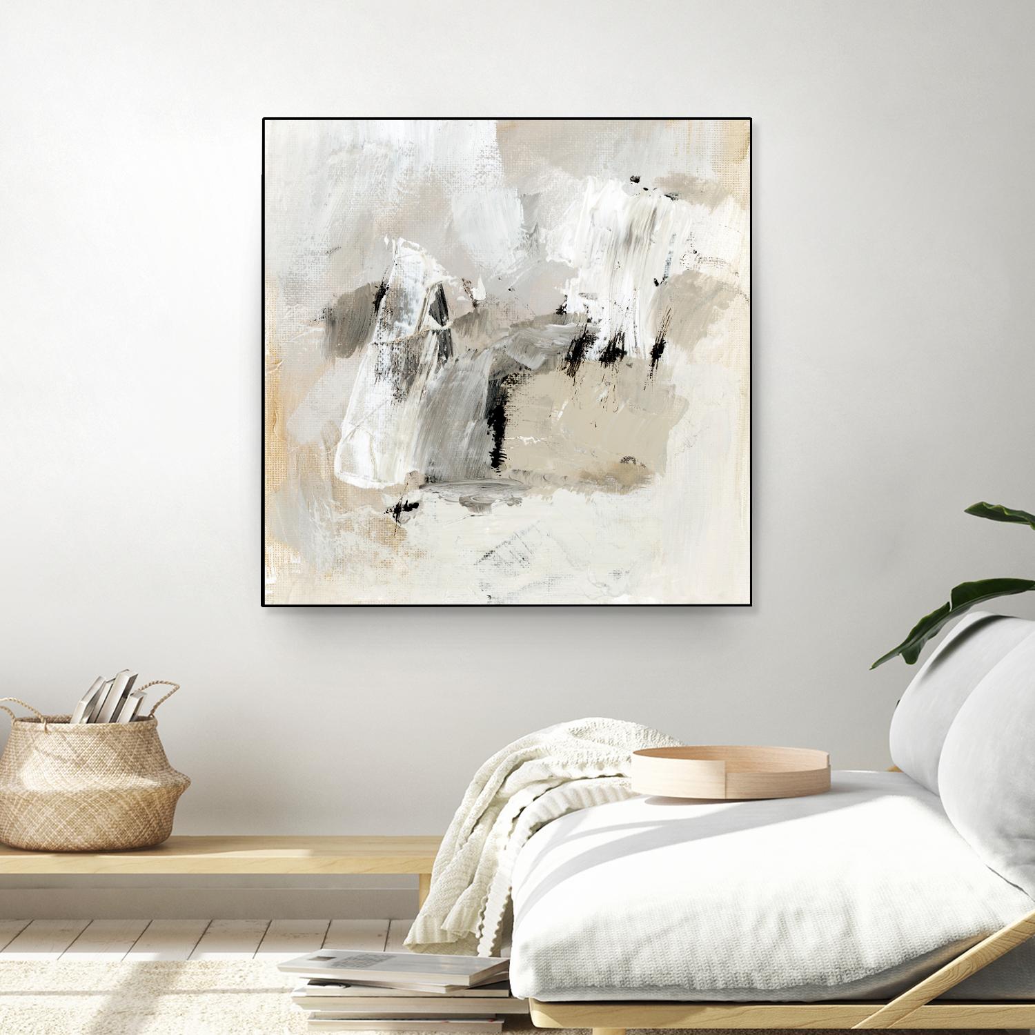 Neutral Brushstrokes II by Victoria Barnes on GIANT ART - beige abstract abstract