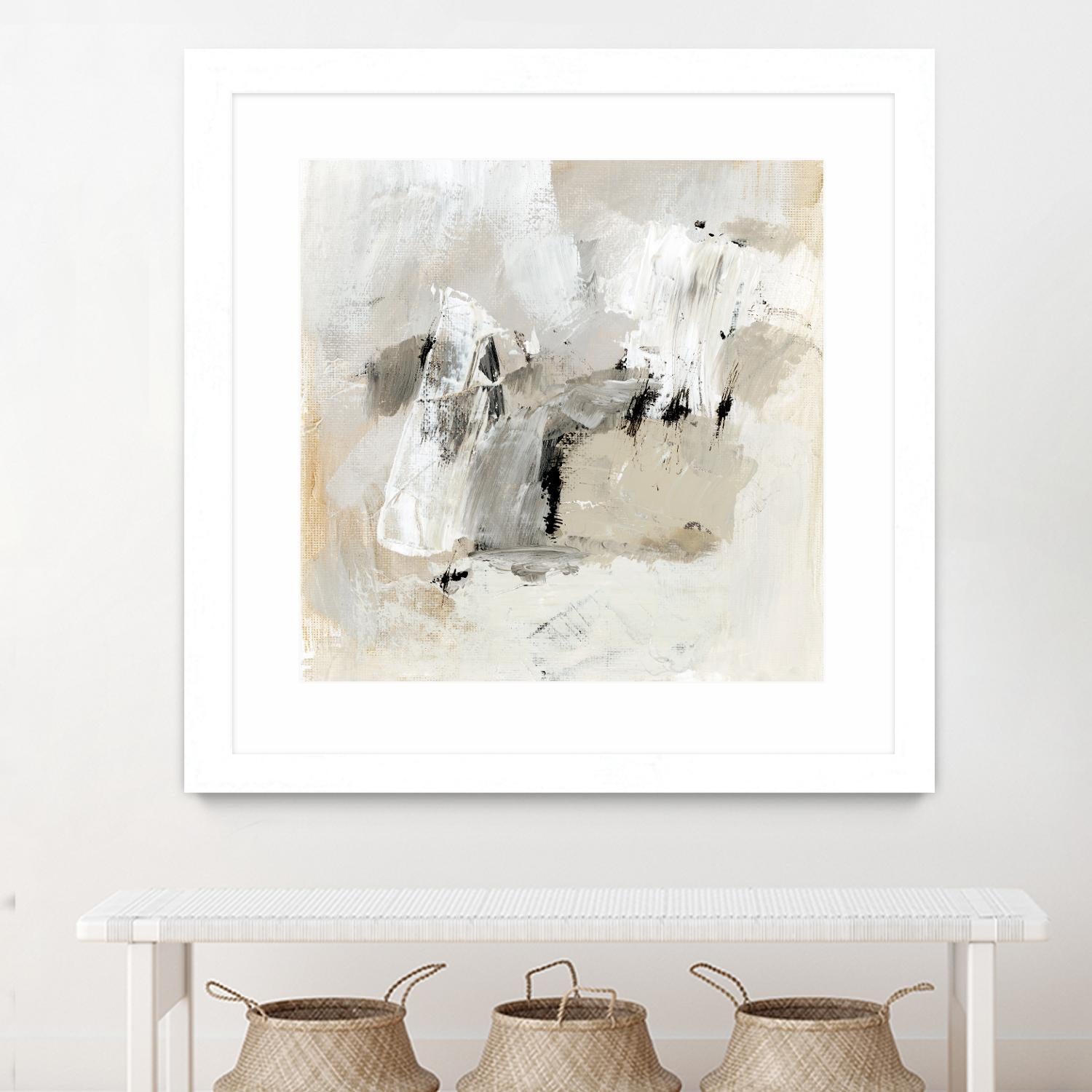 Neutral Brushstrokes II by Victoria Barnes on GIANT ART - beige abstract abstract