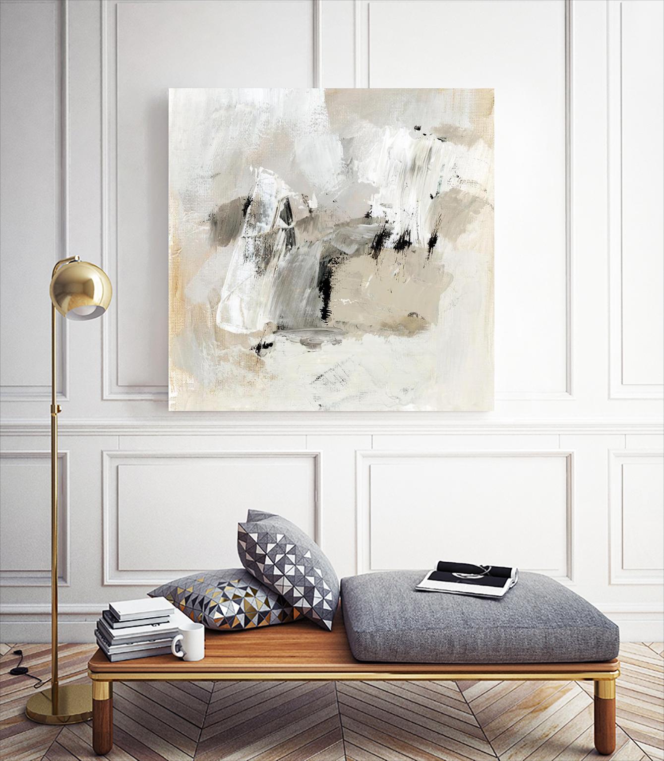 Neutral Brushstrokes II by Victoria Barnes on GIANT ART - beige abstract abstract
