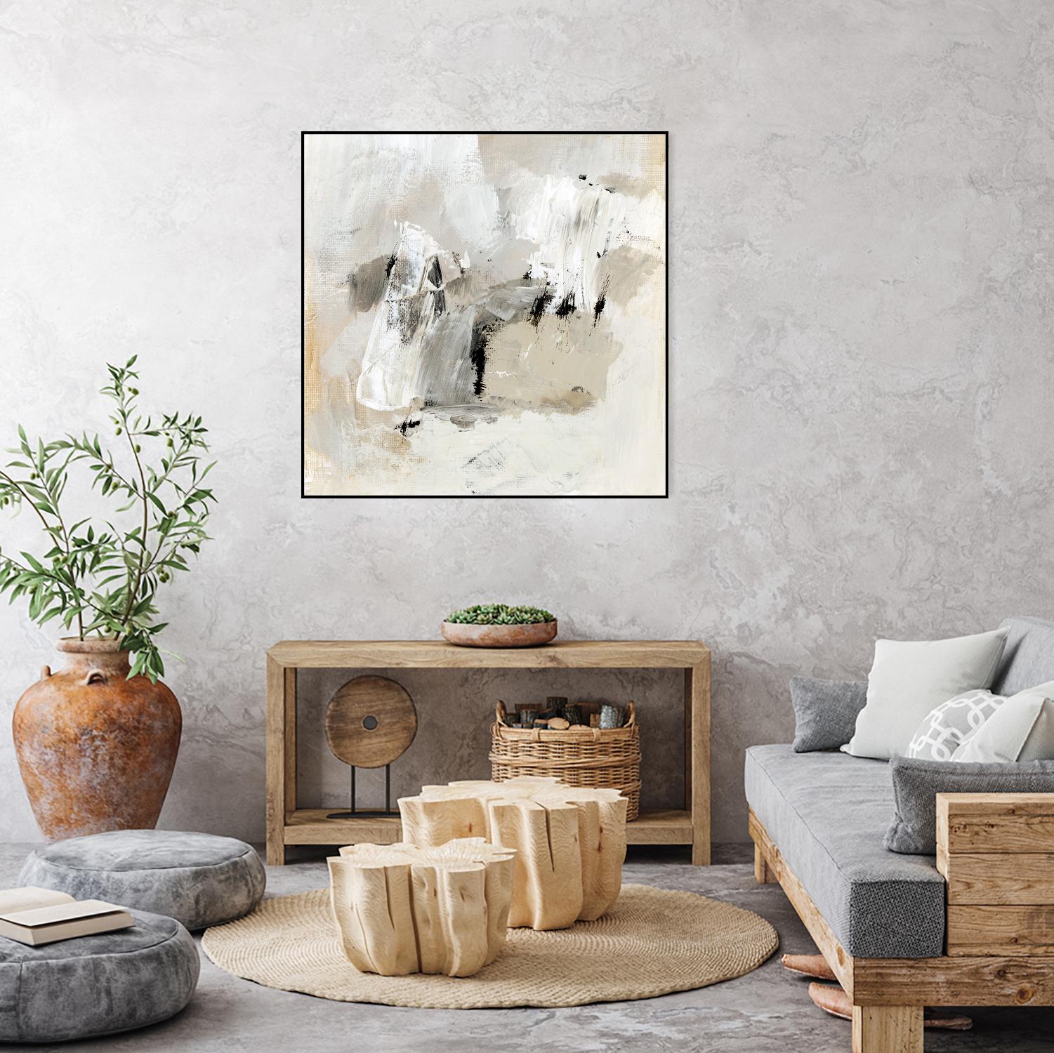 Neutral Brushstrokes II by Victoria Barnes on GIANT ART - beige abstract abstract