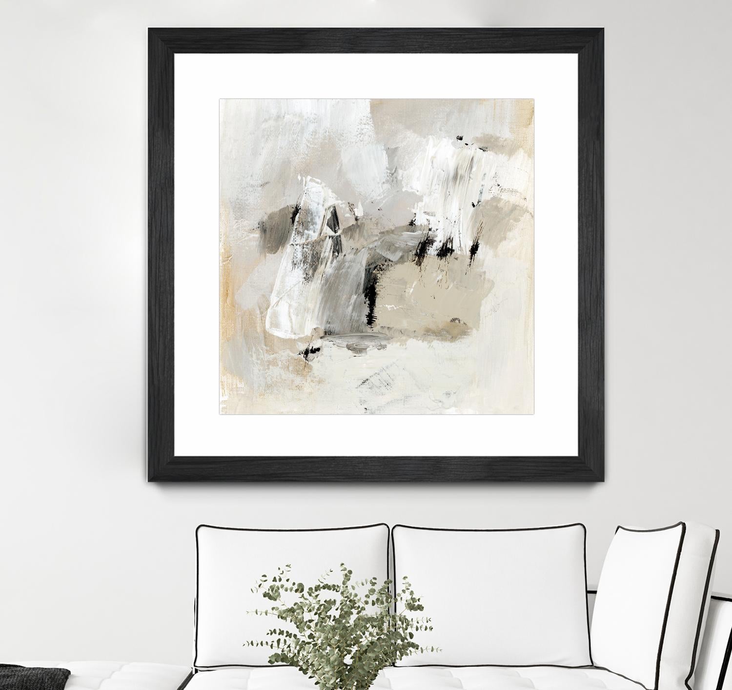 Neutral Brushstrokes II by Victoria Barnes on GIANT ART - beige abstract abstract