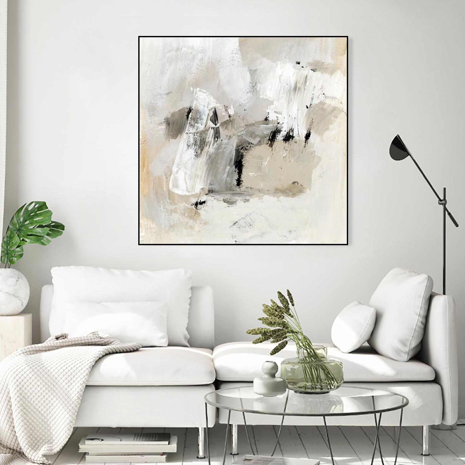 Neutral Brushstrokes II by Victoria Barnes on GIANT ART - beige abstract abstract