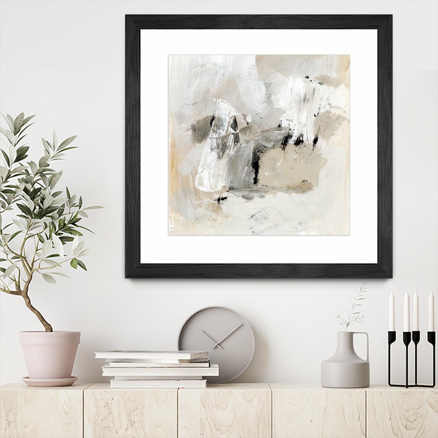 Neutral Brushstrokes II by Victoria Barnes on GIANT ART - beige abstract abstract