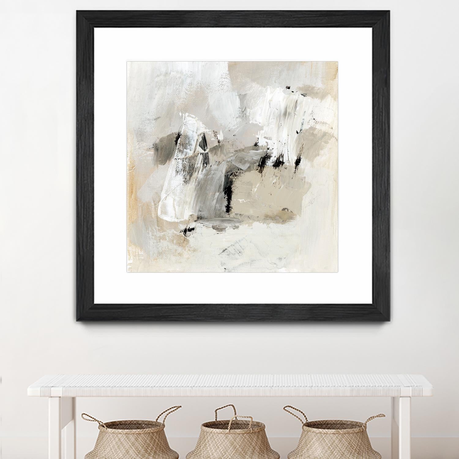 Neutral Brushstrokes II by Victoria Barnes on GIANT ART - beige abstract abstract