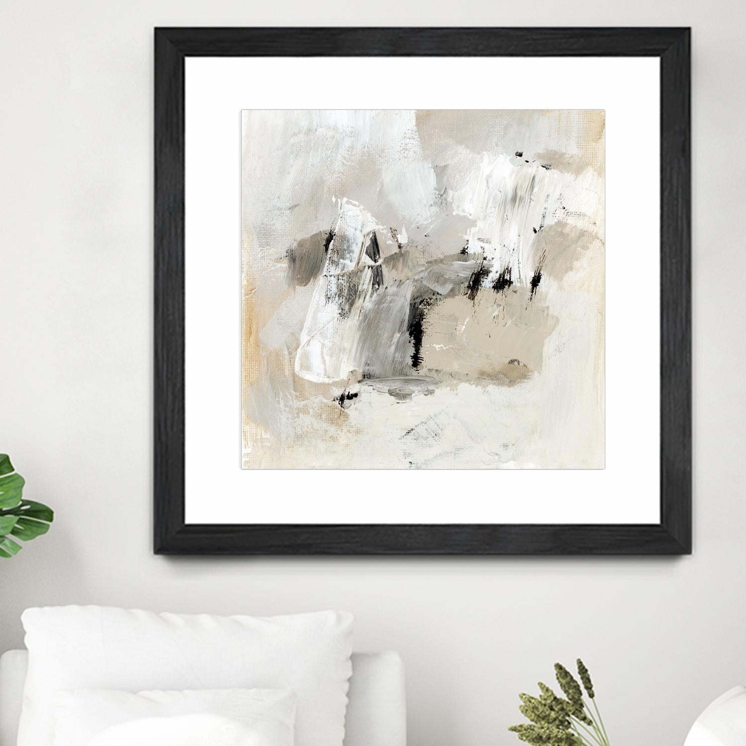 Neutral Brushstrokes II by Victoria Barnes on GIANT ART - beige abstract abstract