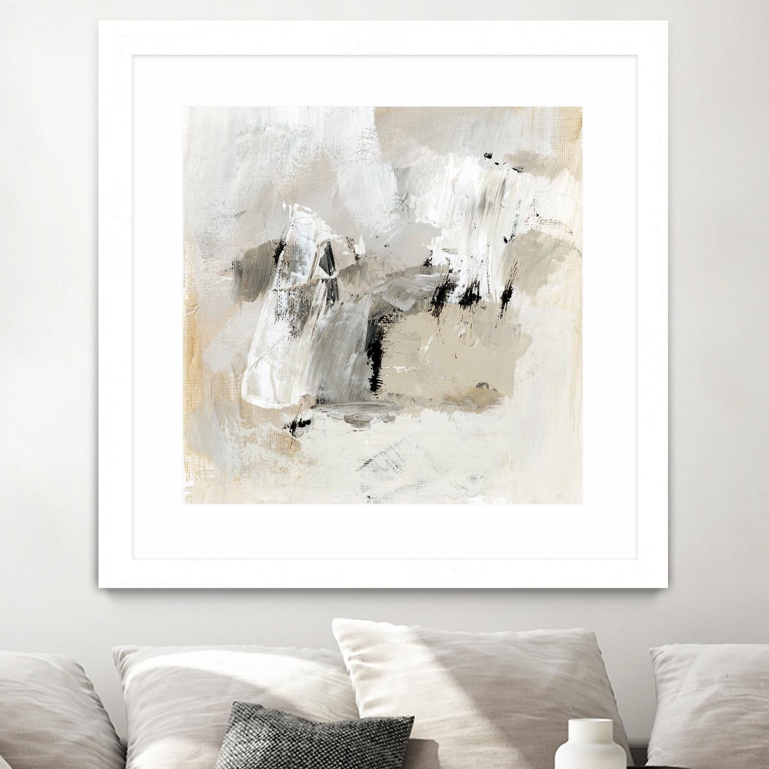 Neutral Brushstrokes II by Victoria Barnes on GIANT ART - beige abstract abstract