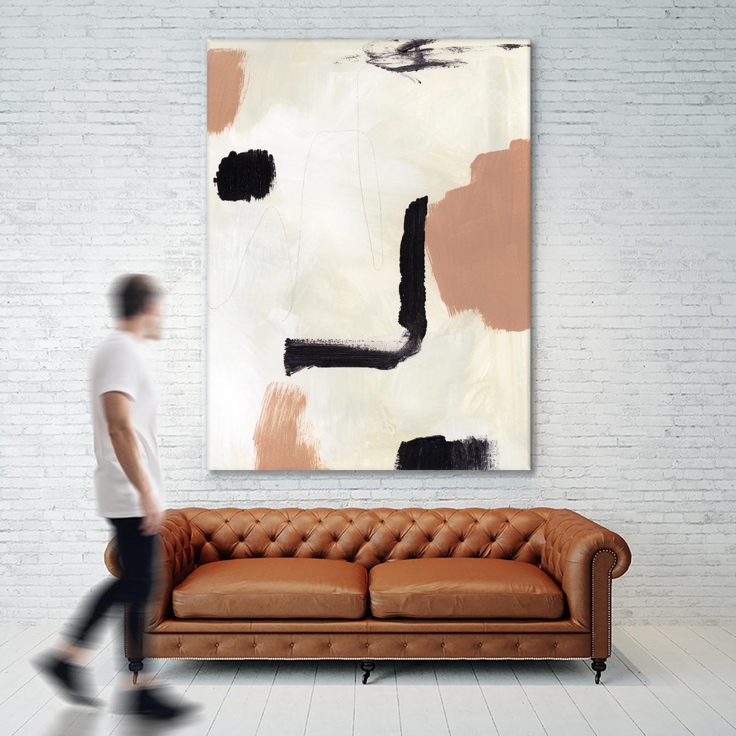 Dialogue I by Victoria Barnes on GIANT ART - beige abstract abstract