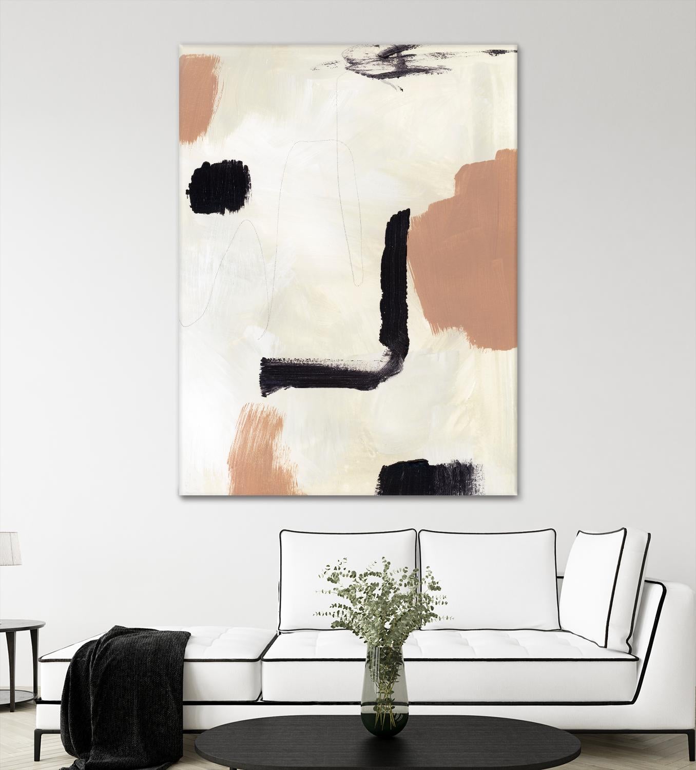 Dialogue I by Victoria Barnes on GIANT ART - beige abstract abstract