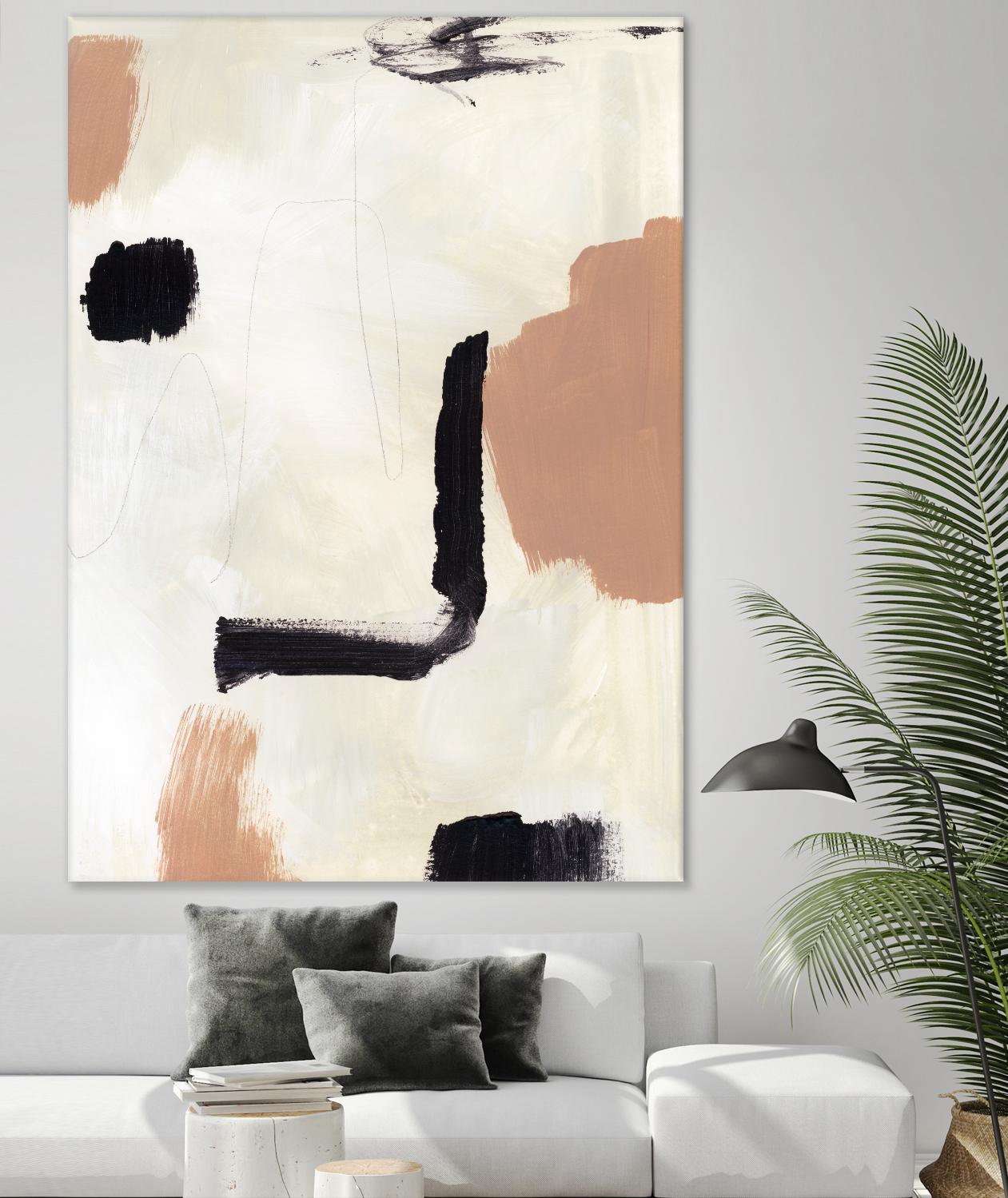 Dialogue I by Victoria Barnes on GIANT ART - beige abstract abstract