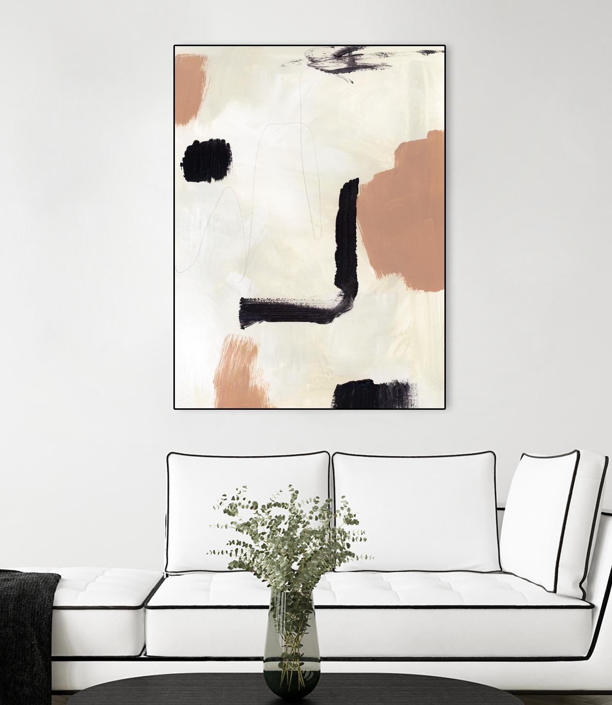 Dialogue I by Victoria Barnes on GIANT ART - beige abstract abstract
