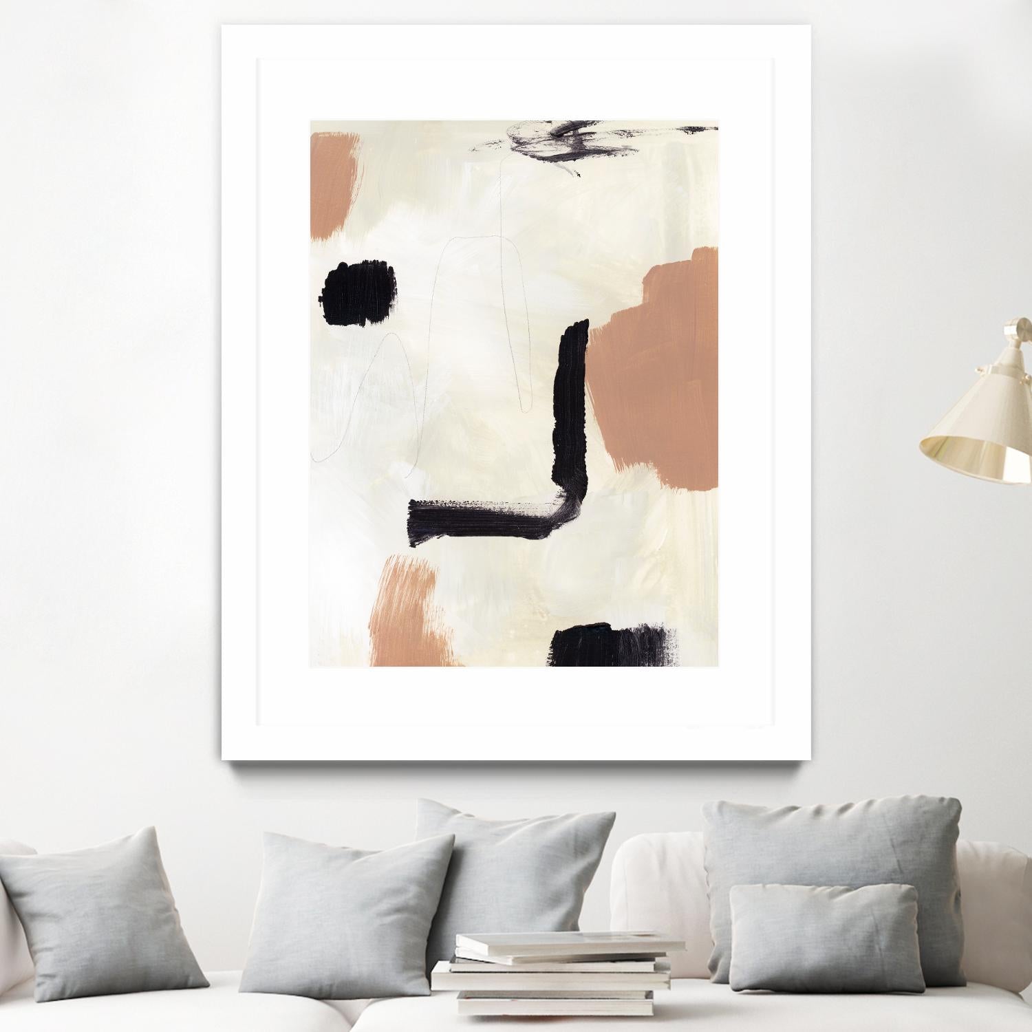 Dialogue I by Victoria Barnes on GIANT ART - beige abstract abstract