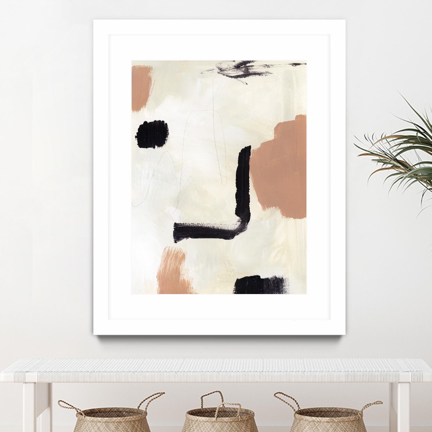 Dialogue I by Victoria Barnes on GIANT ART - beige abstract abstract