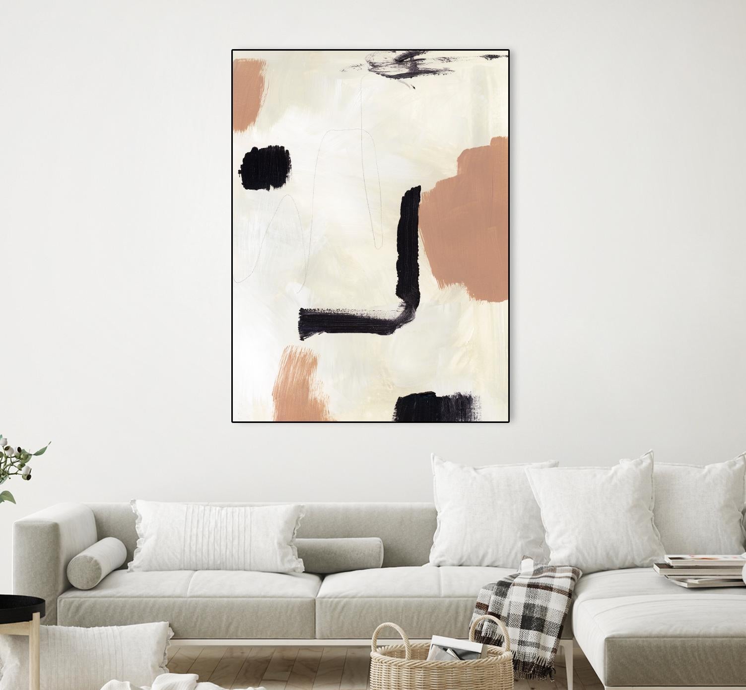 Dialogue I by Victoria Barnes on GIANT ART - beige abstract abstract