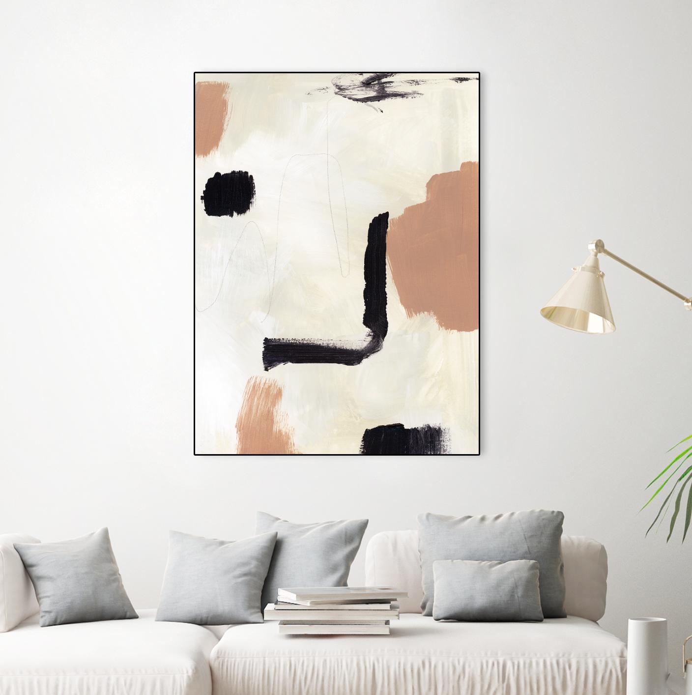 Dialogue I by Victoria Barnes on GIANT ART - beige abstract abstract