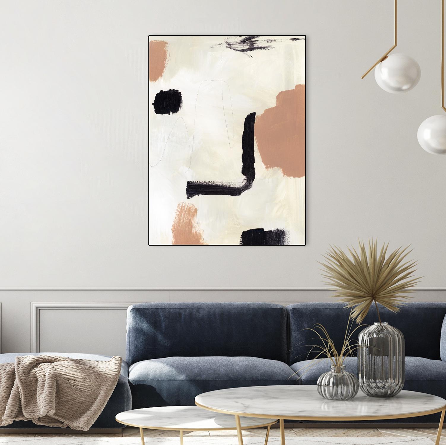 Dialogue I by Victoria Barnes on GIANT ART - beige abstract abstract