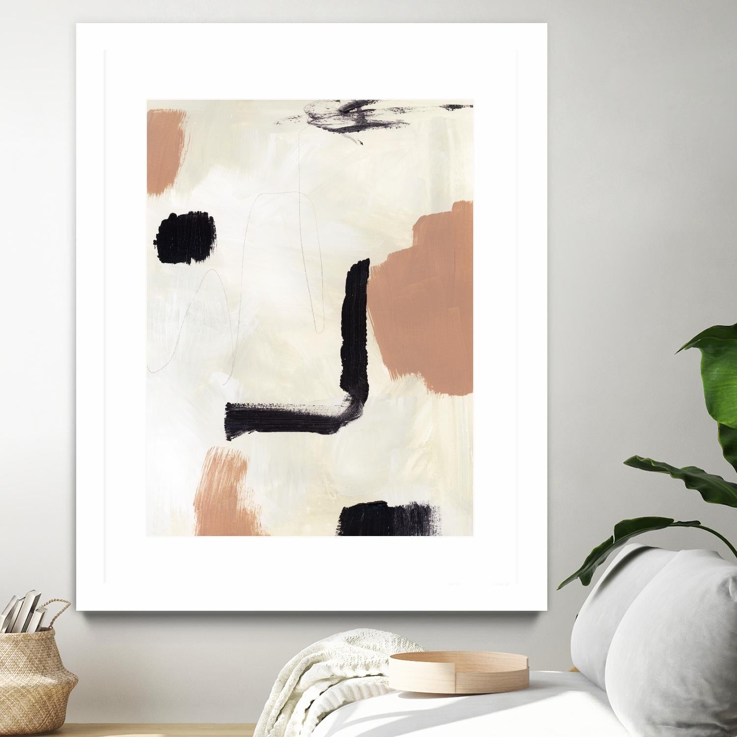 Dialogue I by Victoria Barnes on GIANT ART - beige abstract abstract