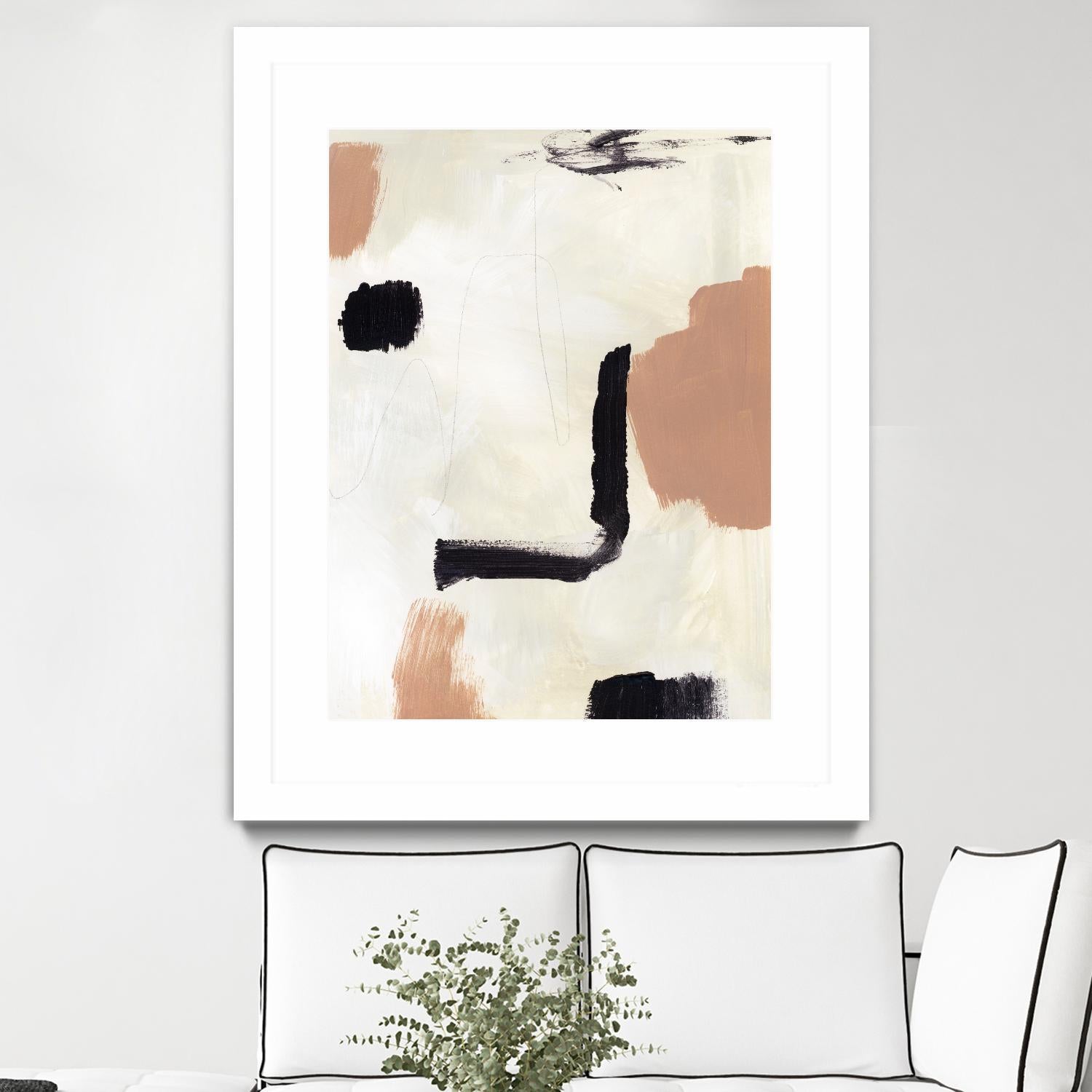 Dialogue I by Victoria Barnes on GIANT ART - beige abstract abstract