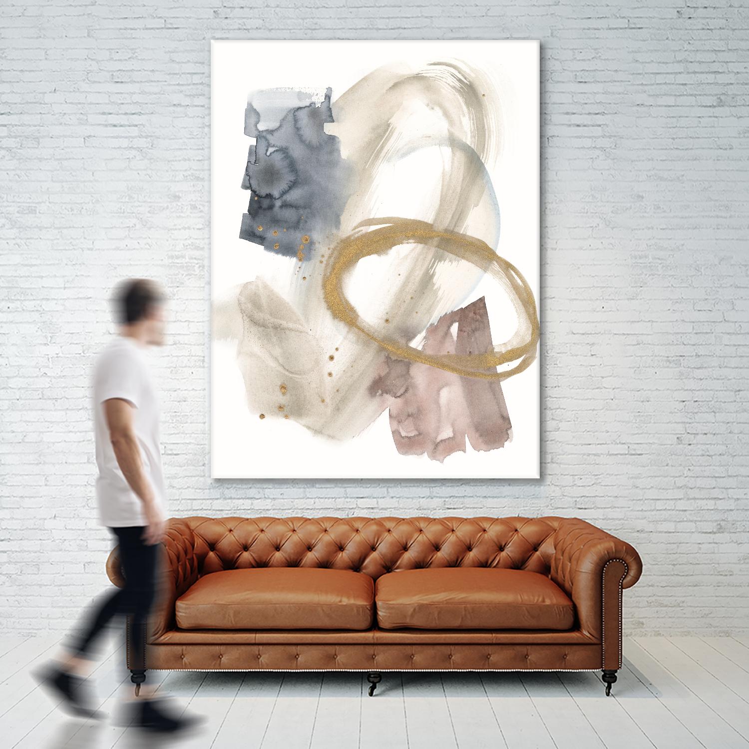 Golden Ring II by Jennifer Goldberger on GIANT ART - gold abstract abstract