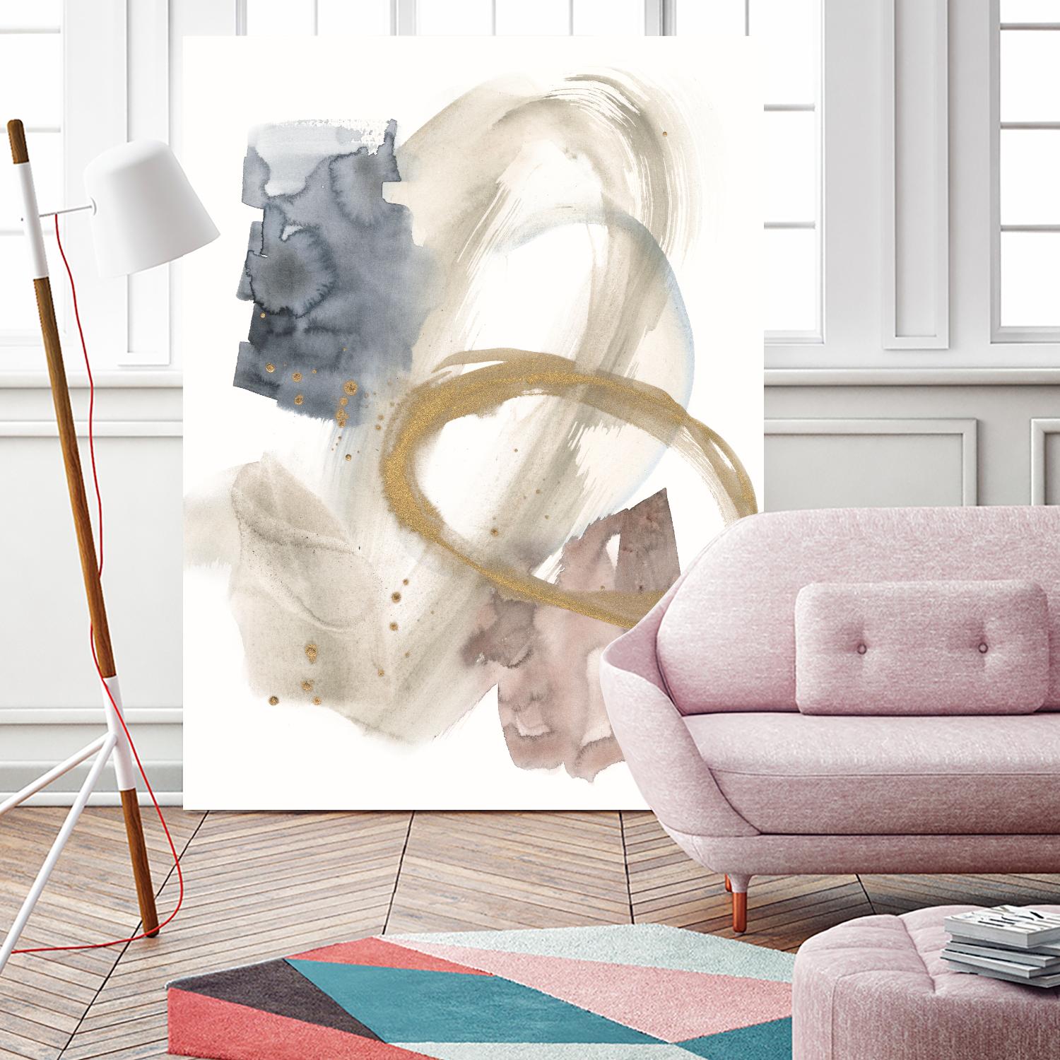 Golden Ring II by Jennifer Goldberger on GIANT ART - gold abstract abstract