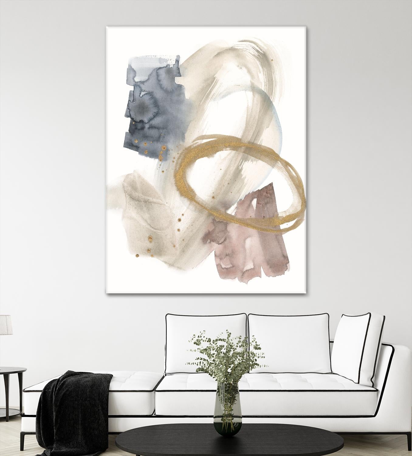 Golden Ring II by Jennifer Goldberger on GIANT ART - gold abstract abstract