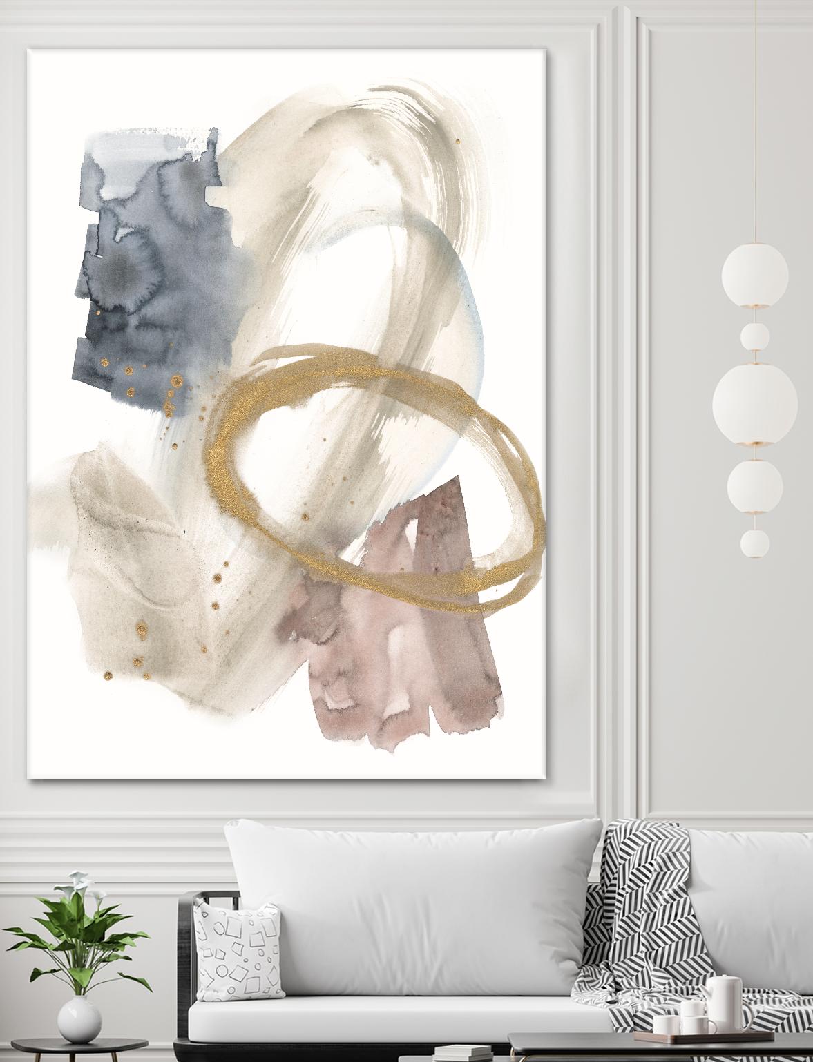 Golden Ring II by Jennifer Goldberger on GIANT ART - gold abstract abstract