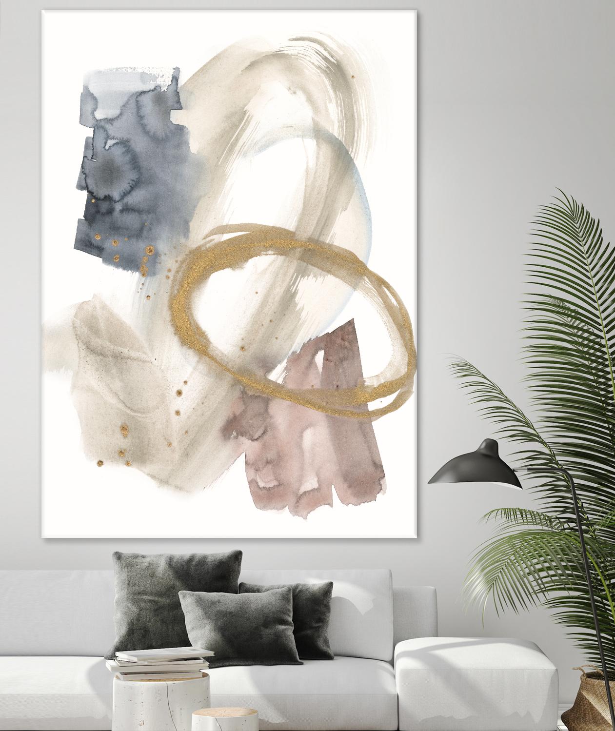 Golden Ring II by Jennifer Goldberger on GIANT ART - gold abstract abstract