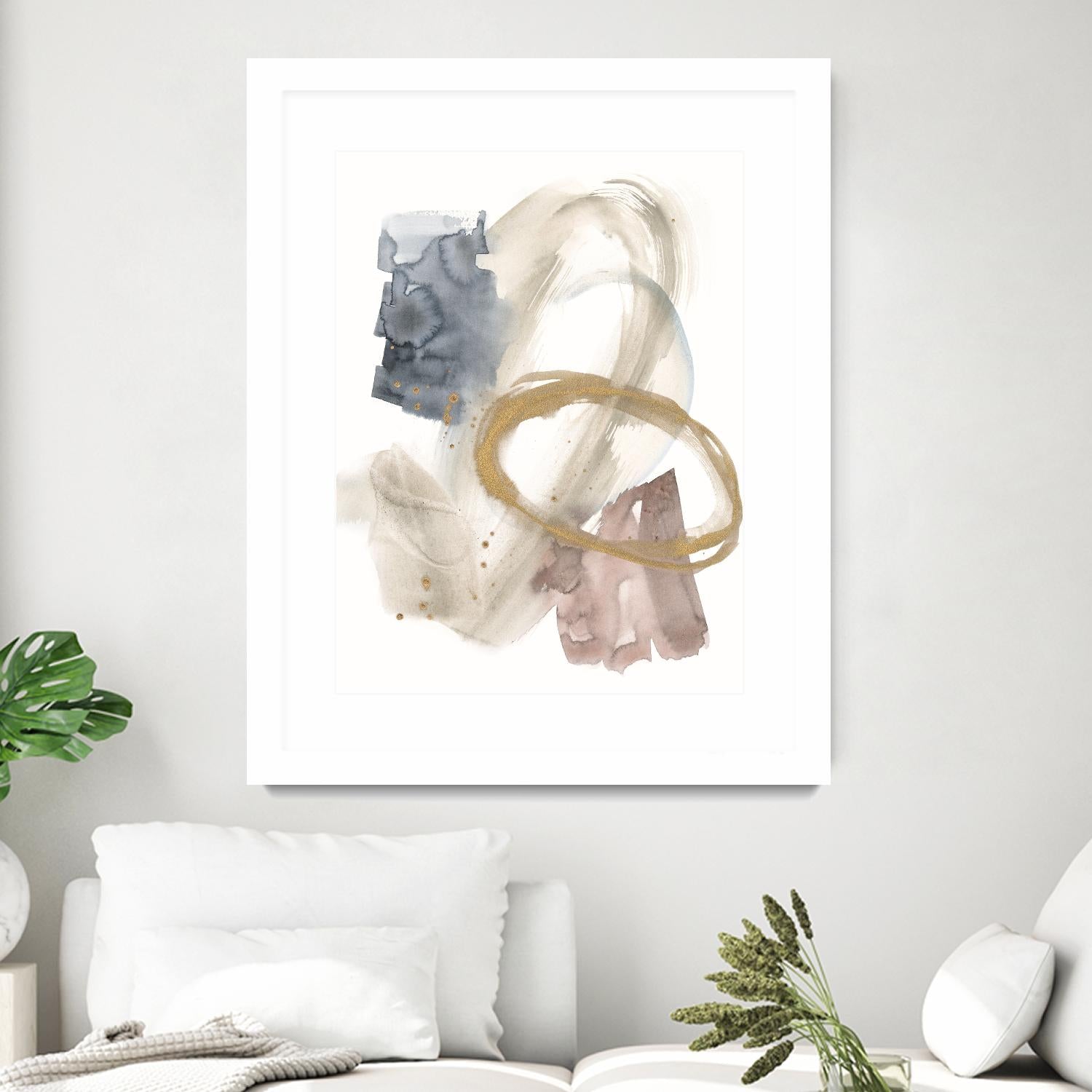 Golden Ring II by Jennifer Goldberger on GIANT ART - gold abstract abstract