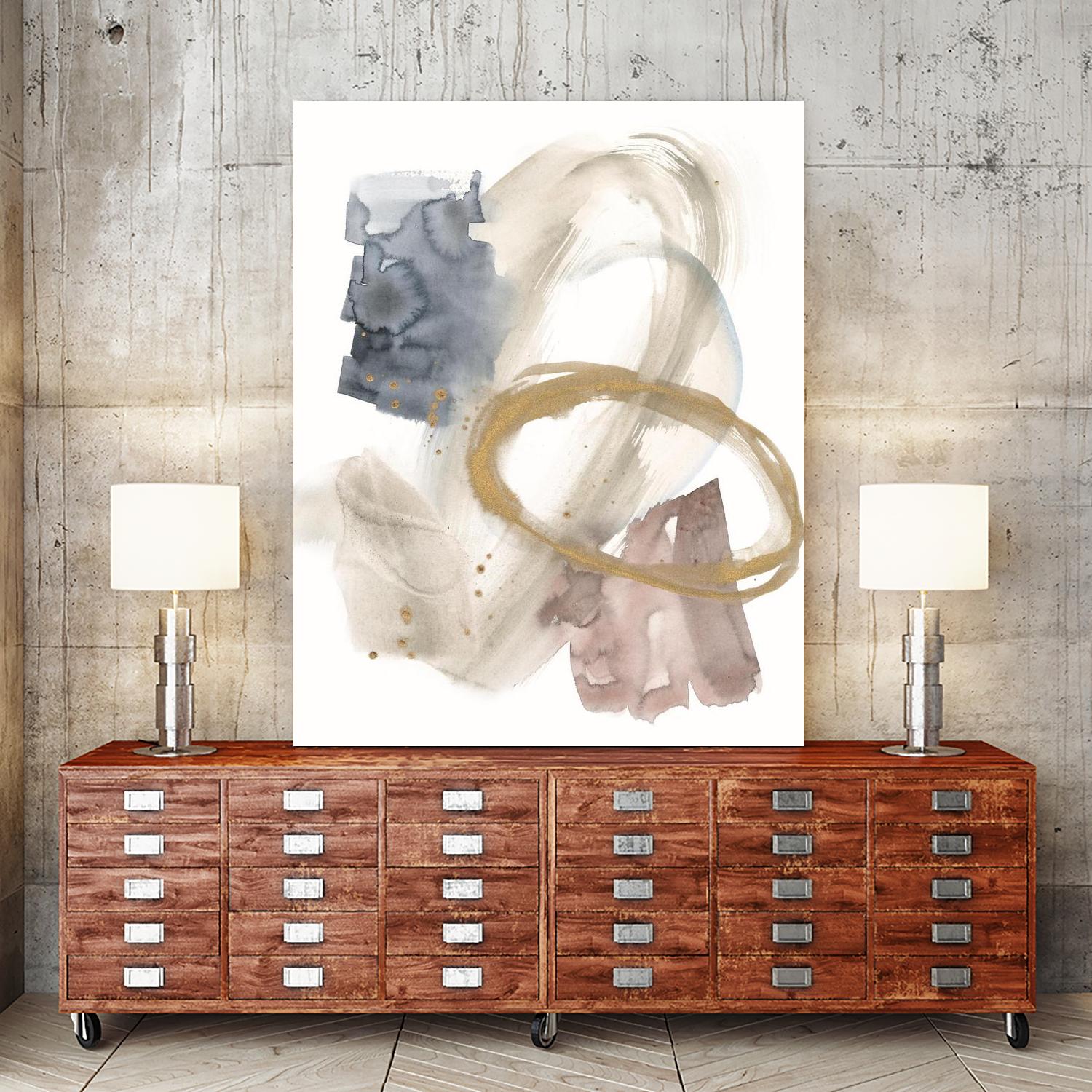 Golden Ring II by Jennifer Goldberger on GIANT ART - gold abstract abstract