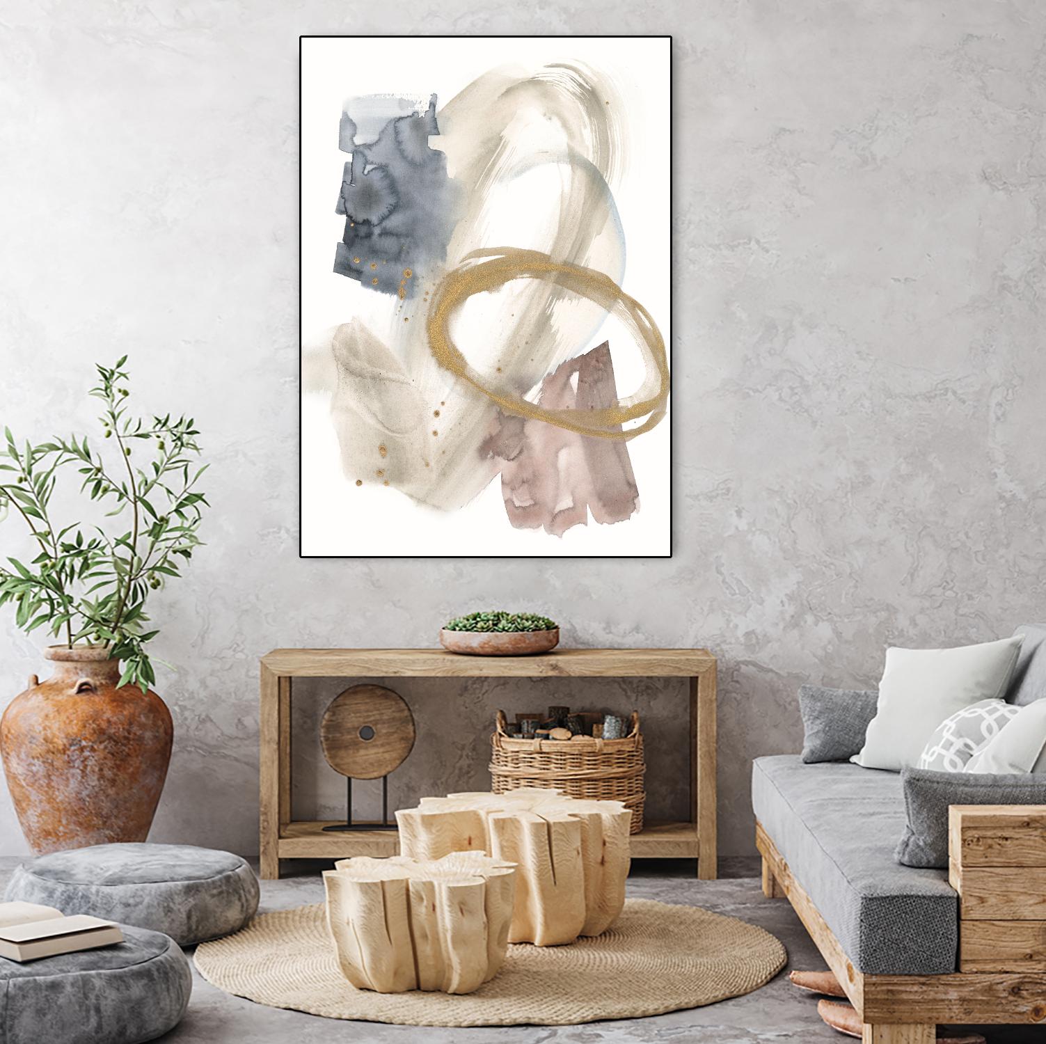 Golden Ring II by Jennifer Goldberger on GIANT ART - gold abstract abstract