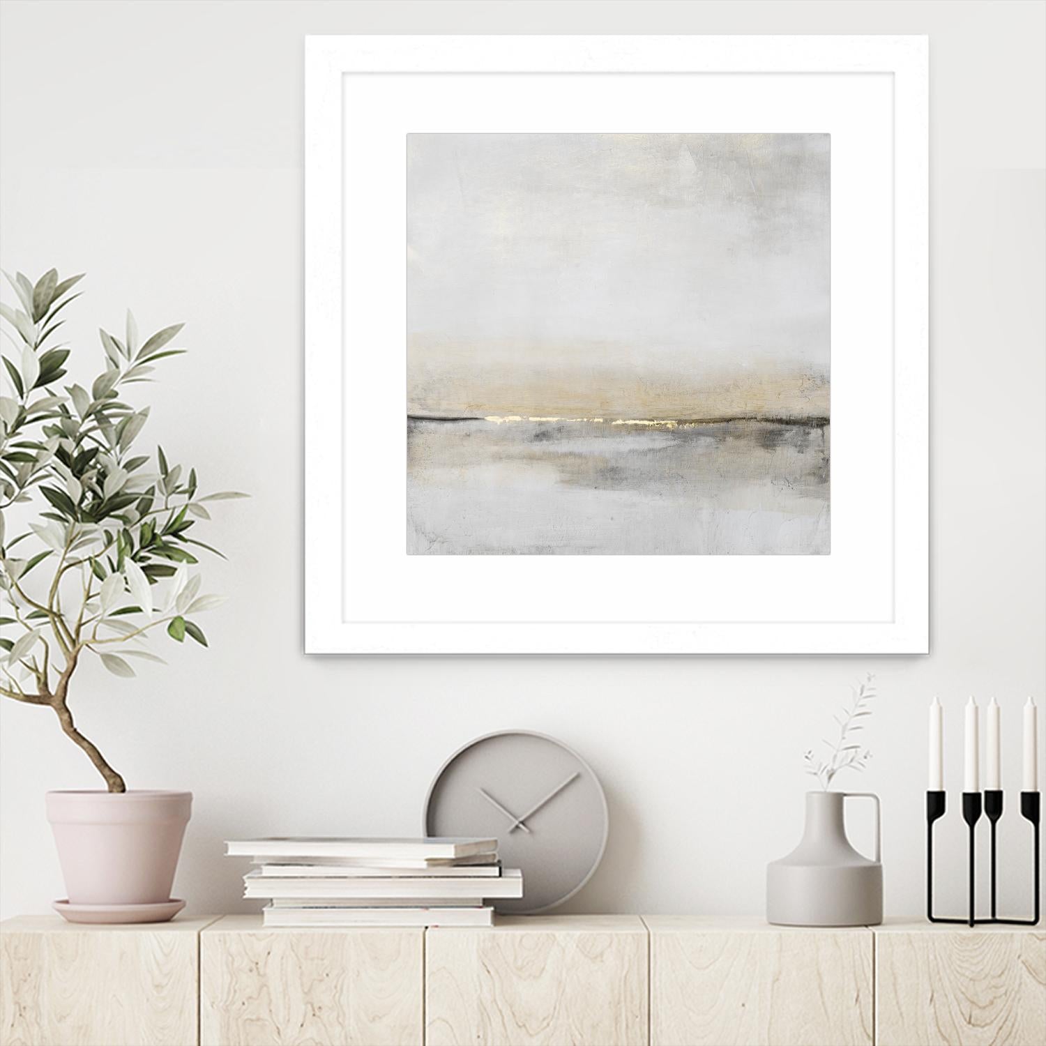 Horizontal Flow I by Tim OToole on GIANT ART - gold abstract abstract