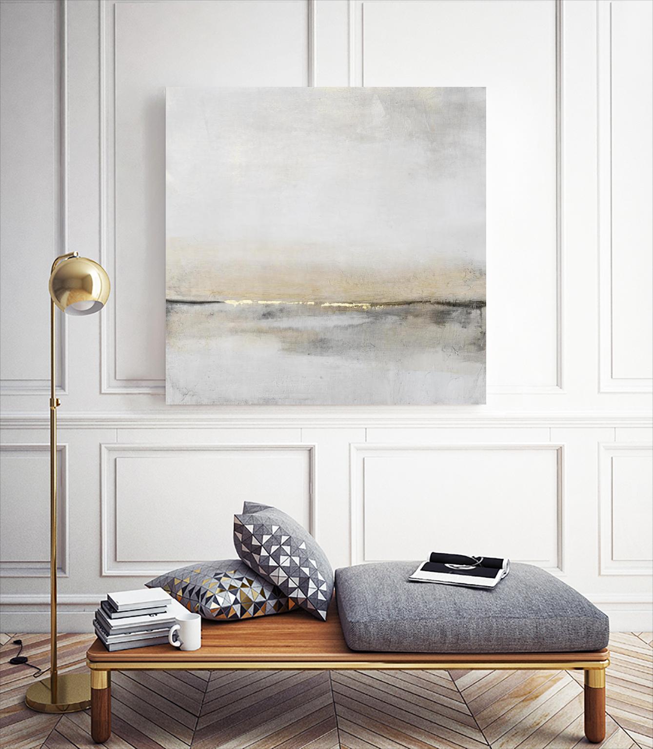 Horizontal Flow I by Tim OToole on GIANT ART - gold abstract abstract