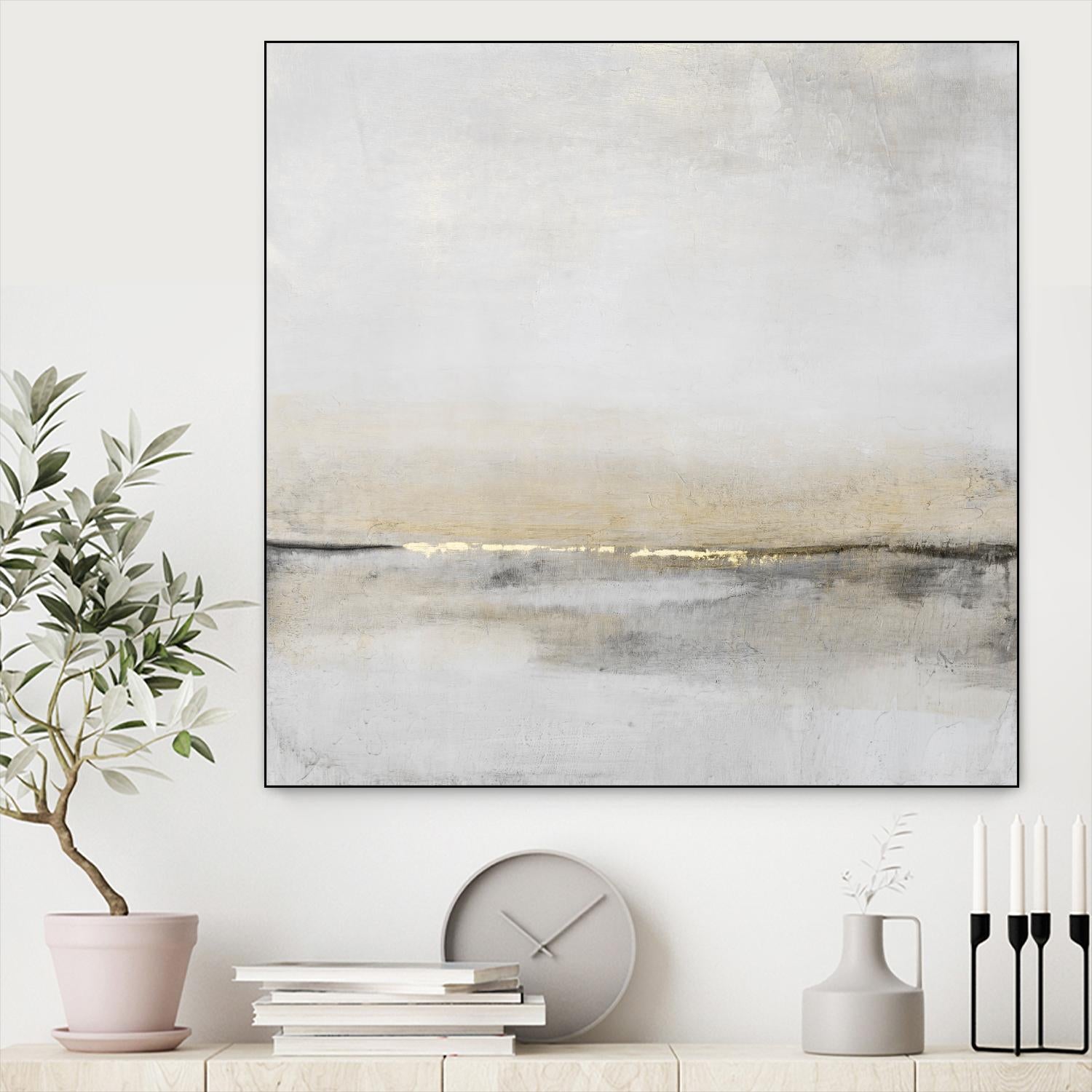 Horizontal Flow I by Tim OToole on GIANT ART - gold abstract abstract