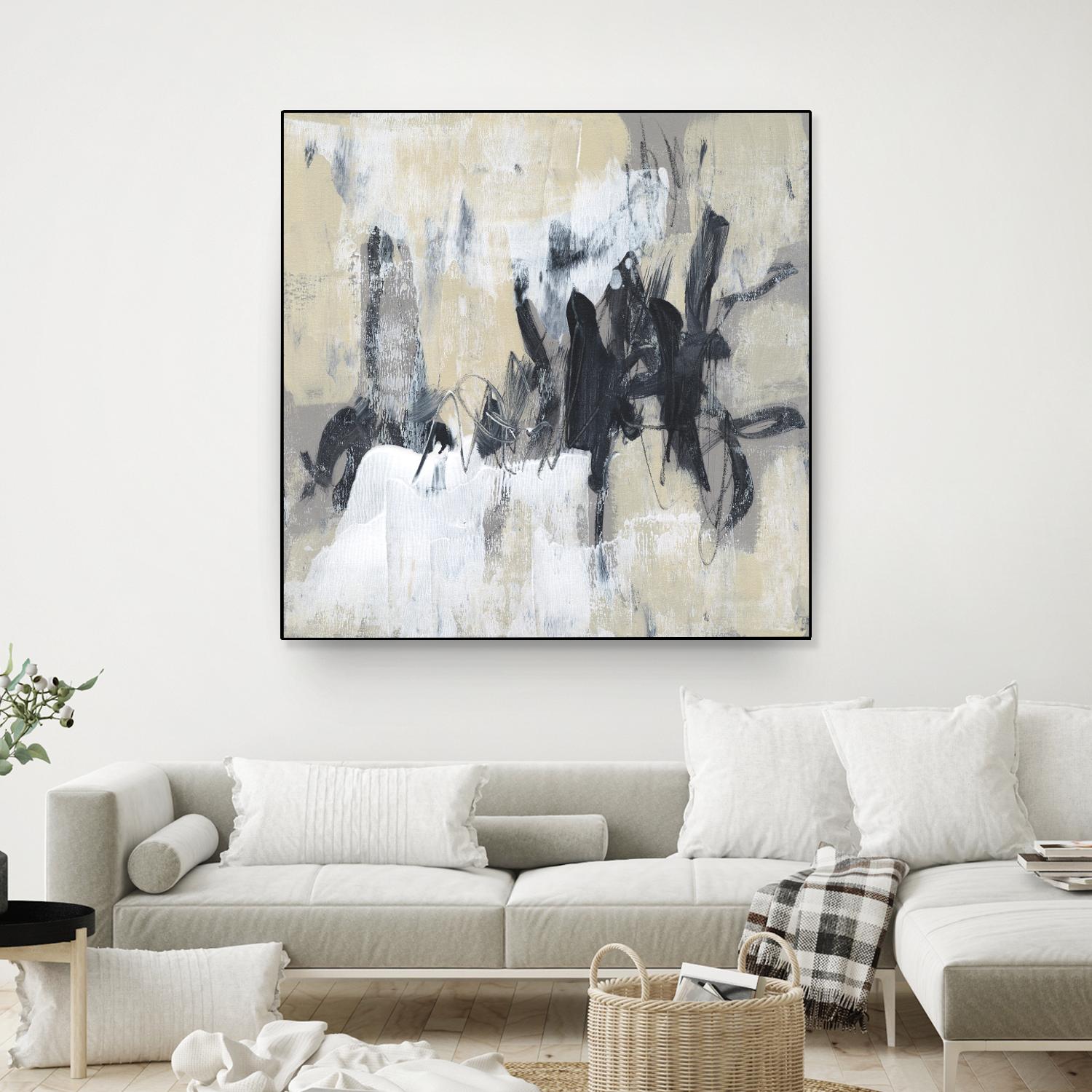 Neutral Exercise II by Jennifer Goldberger on GIANT ART - beige abstract abstract