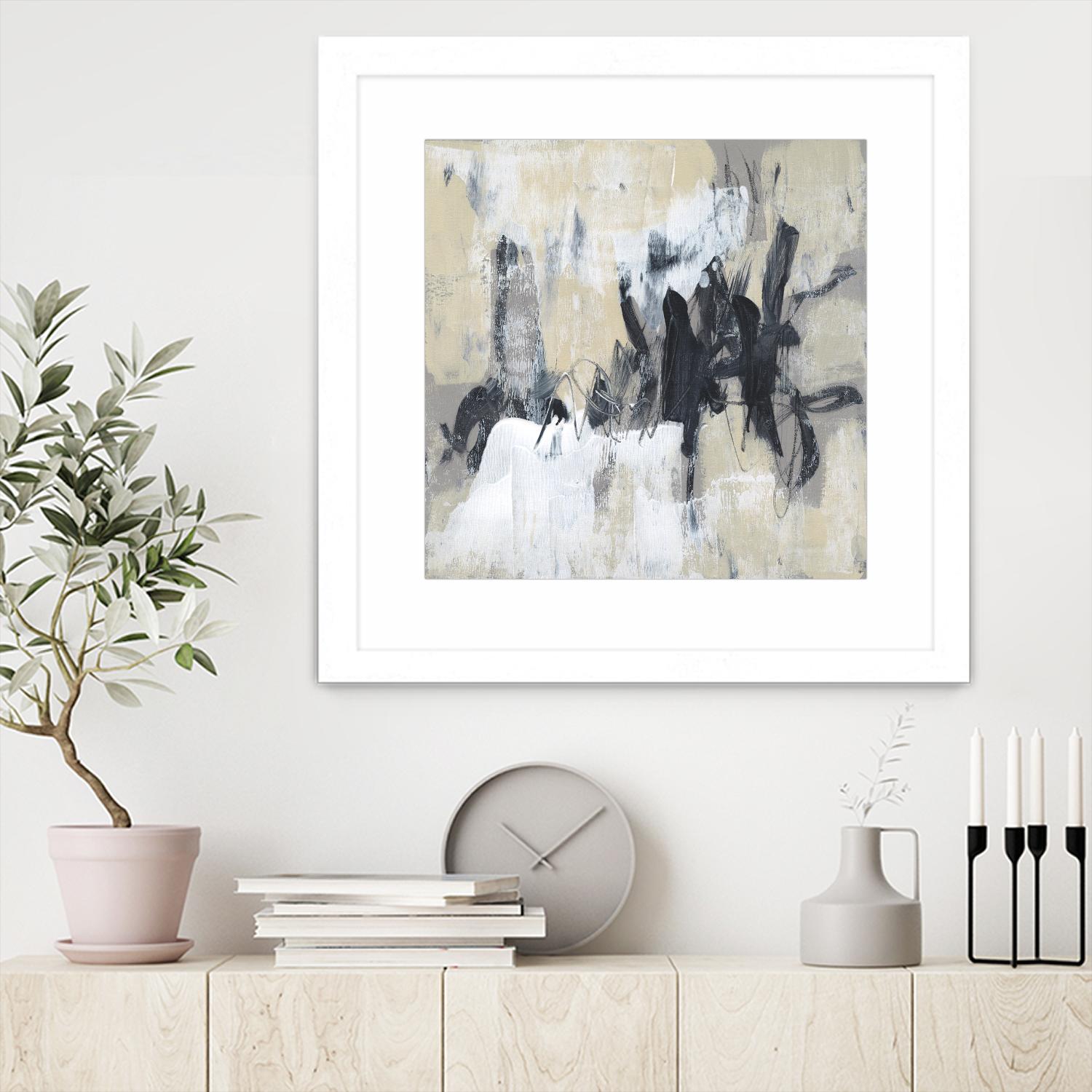 Neutral Exercise II by Jennifer Goldberger on GIANT ART - beige abstract abstract