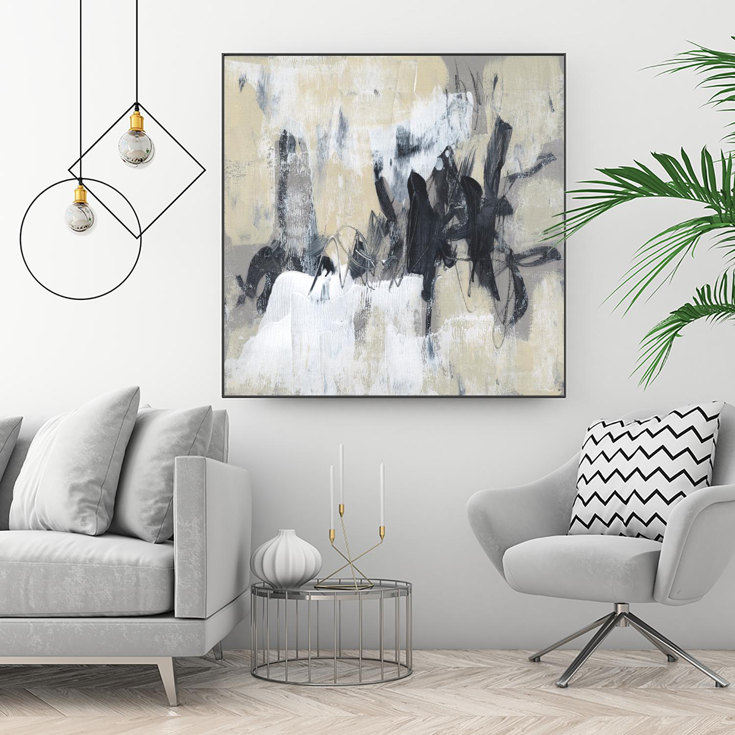 Neutral Exercise II by Jennifer Goldberger on GIANT ART - beige abstract abstract