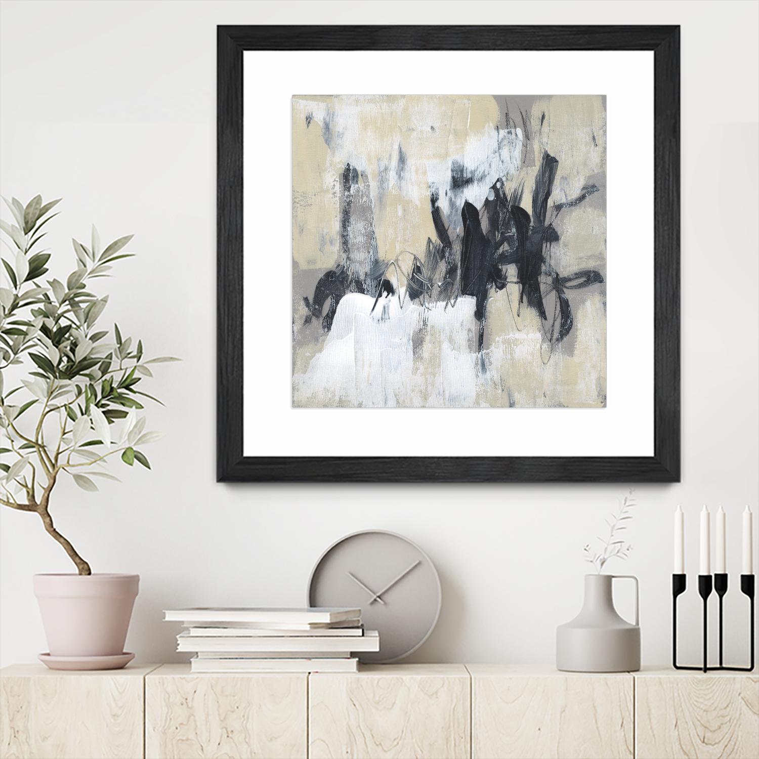 Neutral Exercise II by Jennifer Goldberger on GIANT ART - beige abstract abstract